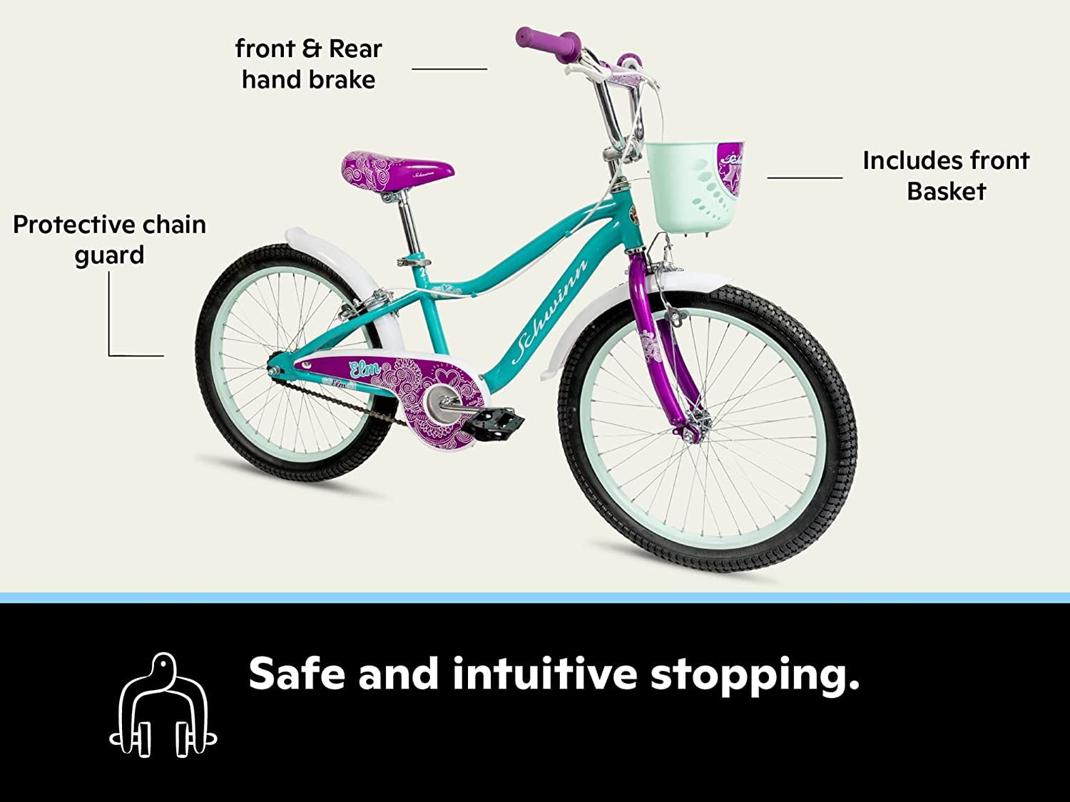 Schwinn Koen & Elm Big Kid Bike for Boys and Girls - 20 Inch Wheels, Lightweight Aluminum Frame - Perfect for Neighborhood Rides, Park Adventures & Family Cycling