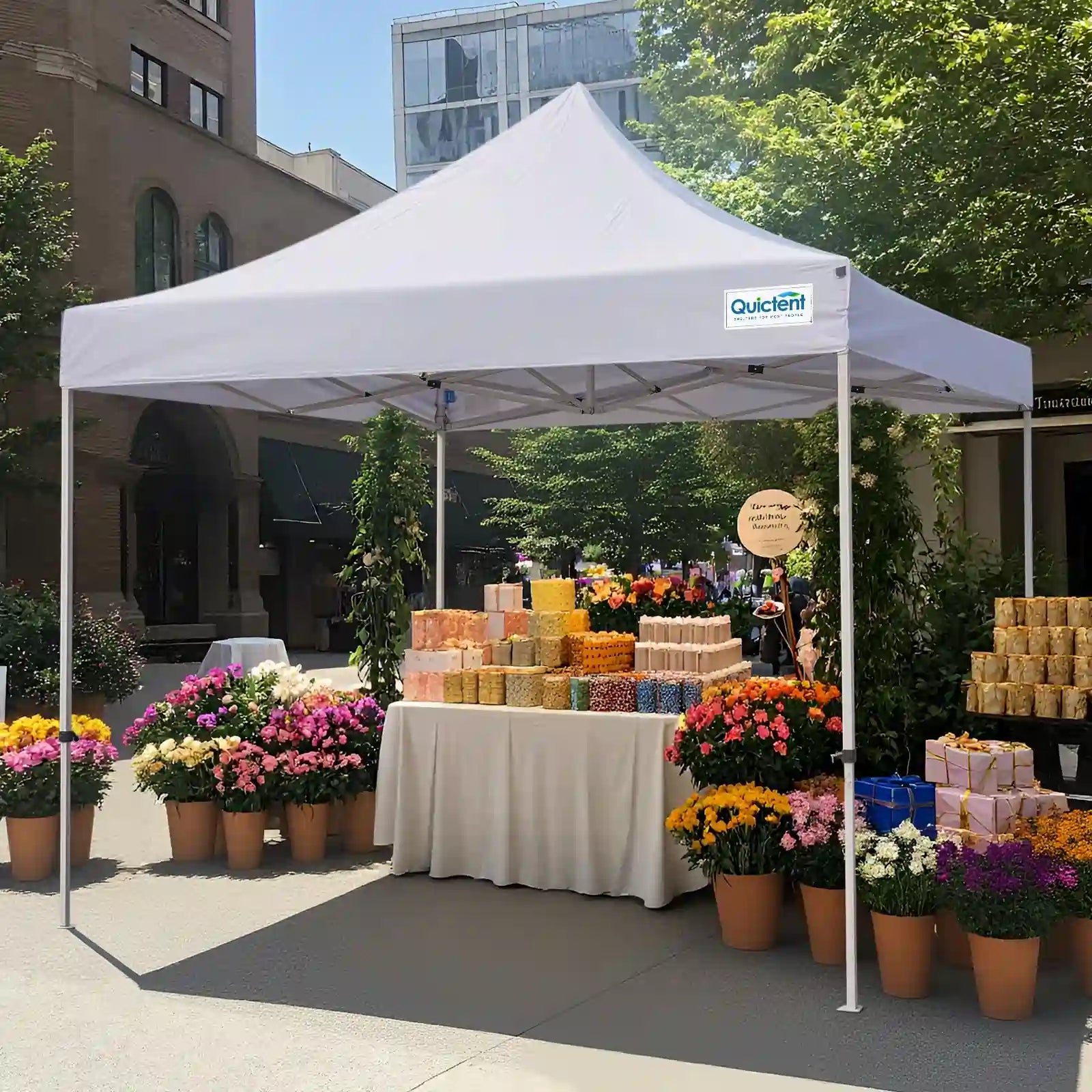 Heavy Duty Commercial Pop Up Canopy Tent - Waterproof Instant Shelter for Outdoor Events, Parties, Camping & Farmers Markets