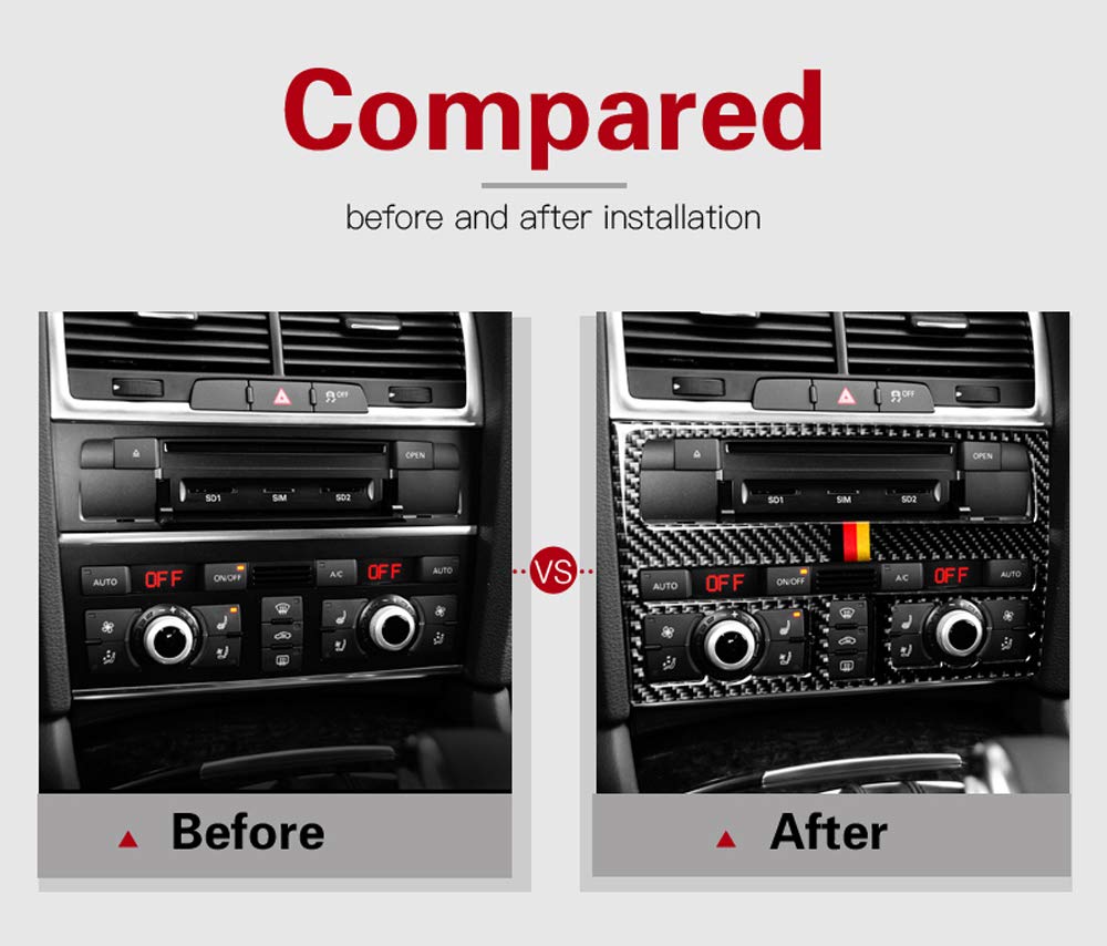 Carbon Fiber Car Interior Accessories - Center Control CD Panel Stickers & Decals for Car Styling | Upgrade Your Vehicle Interior for a Sporty Look