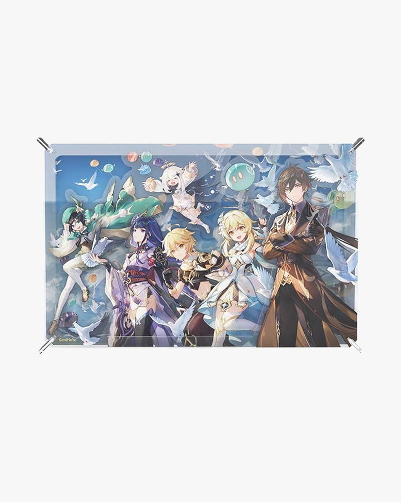 Genshin Impact© 1st Anniversary Acrylic Stand Display - Collectible Anime Figure for Gaming Fans | Perfect for Desk Decor, Gift for Genshin Lovers, and Anime Merch Collection