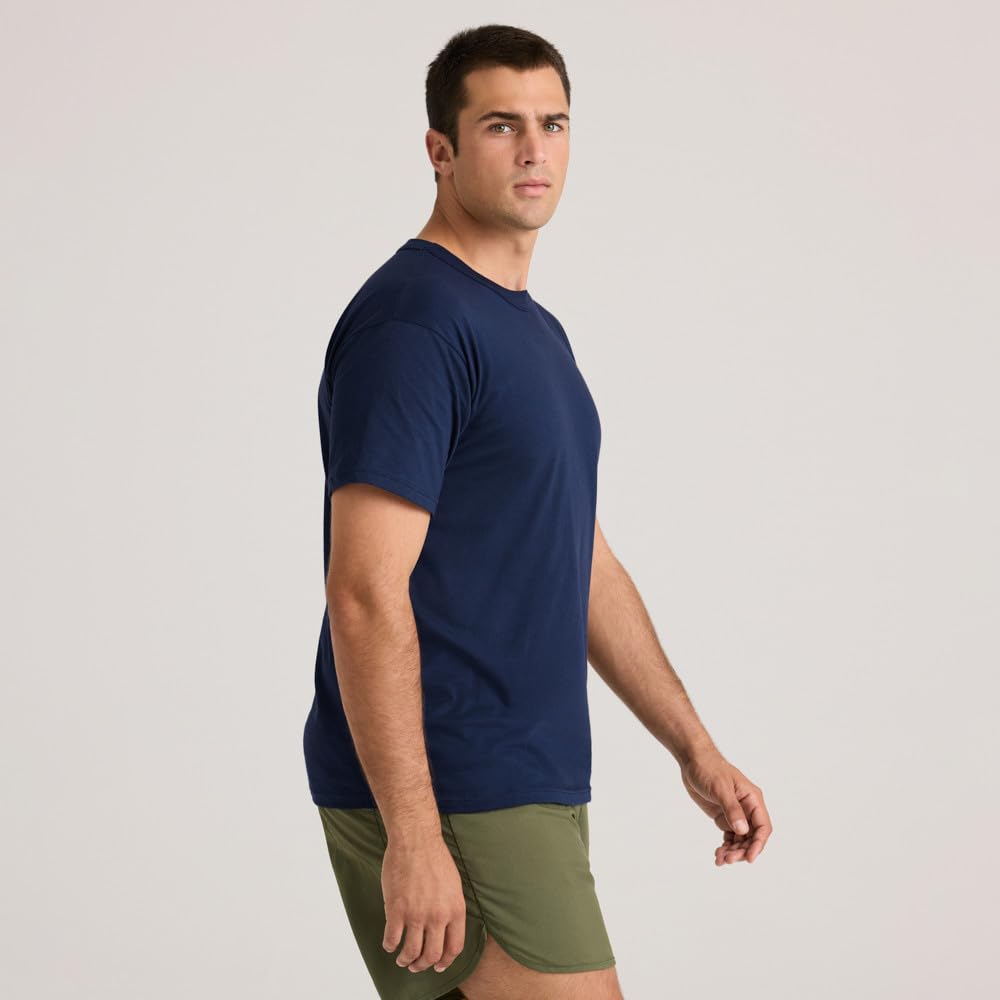 Soffe Men's Core Undershirt T-Shirts 3 Pack - Soft Comfortable Breathable Cotton Crewneck Tees for Layering, Workout & Everyday Wear