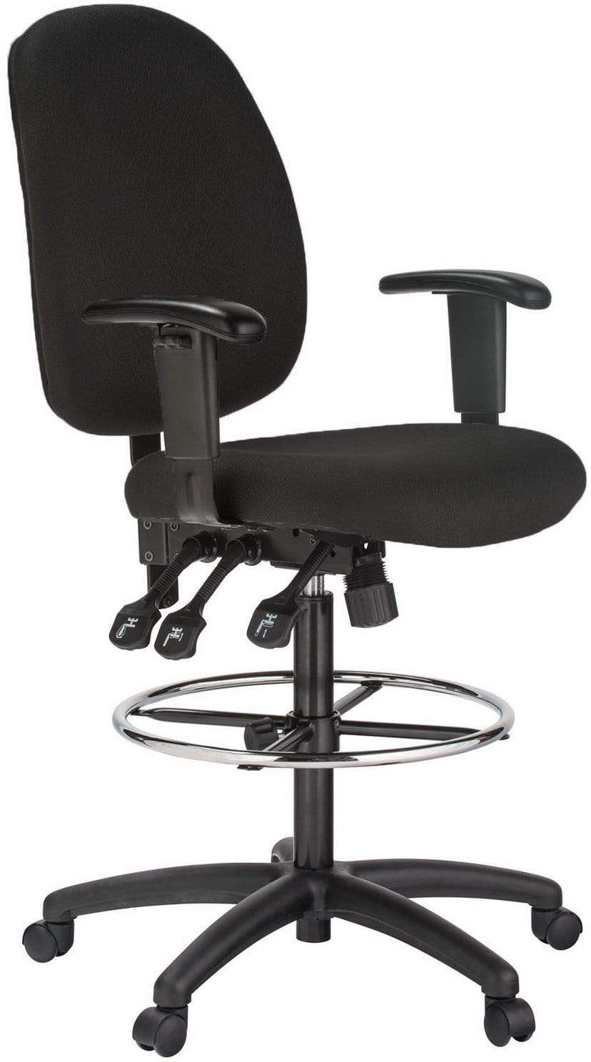 Harwick 6058C D Ergonomic Adjustable Drafting Chair - Comfortable Office & Home Desk Chair for Architects, Artists & Designers - Perfect for Drawing Tables, Workstations & Creative Spaces