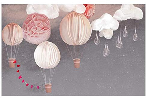 Hot Air Balloon Kids Wallpaper Decor - Peel and Stick Nursery Wall Mural for Baby & Child Room | Easy DIY Wall Decor for Bedroom, Playroom & Nursery