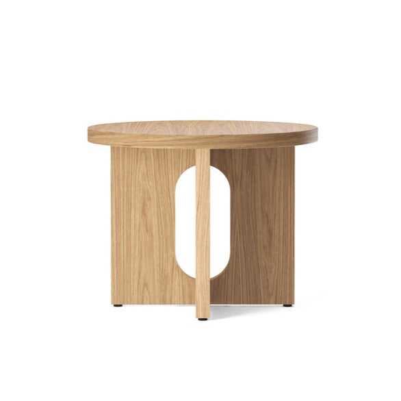 Modern Androgyne Side Table - 20 Inch Small End Table for Living Room, Bedroom, or Office - Compact Accent Table with Sturdy Metal Frame & Wooden Top