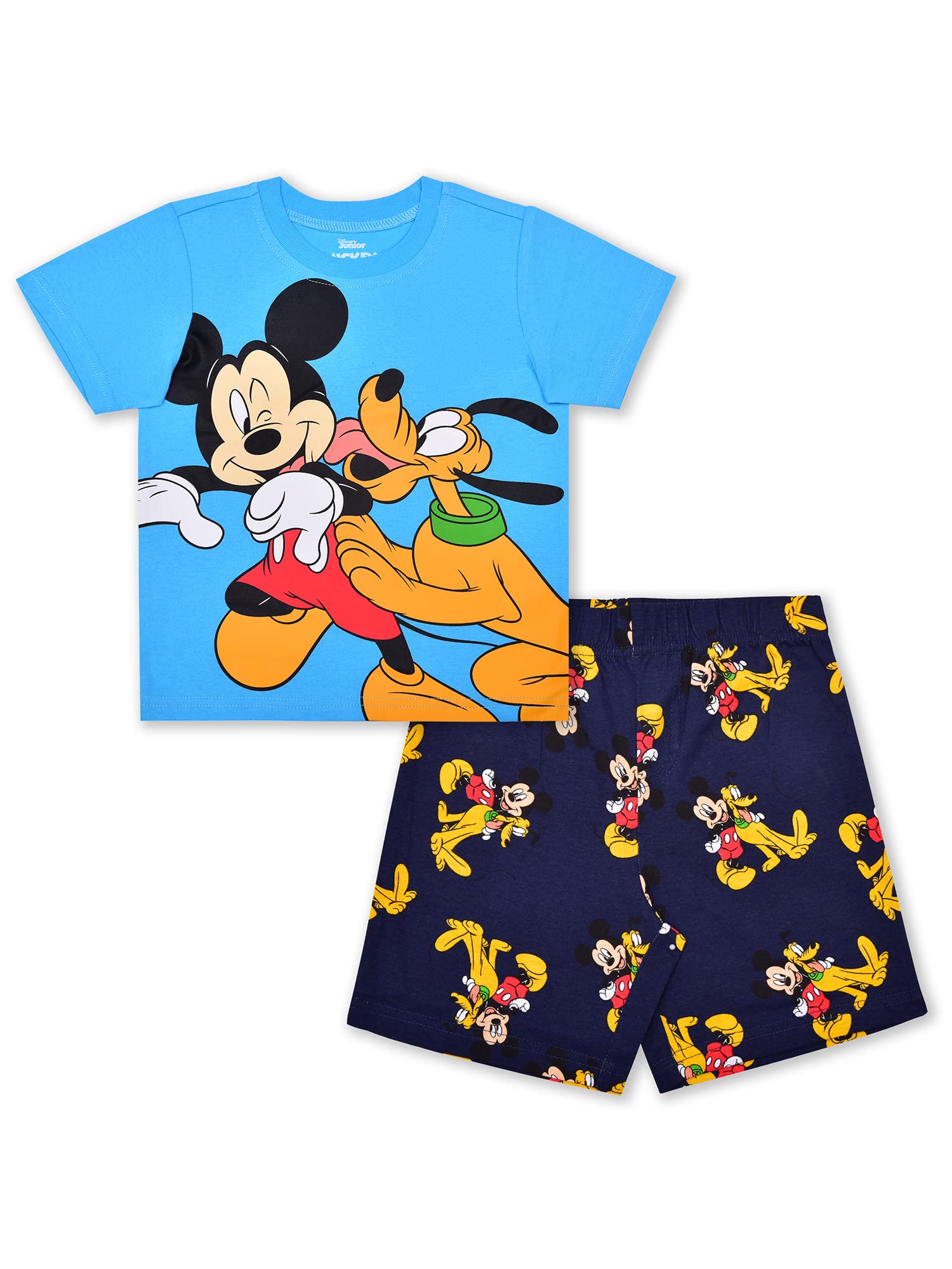 Disney Mickey Mouse & Friends Boys' Short Sleeve Graphic T-Shirt & Shorts Set - Toddler & Kids Playwear for Summer, Birthday & Family Outings