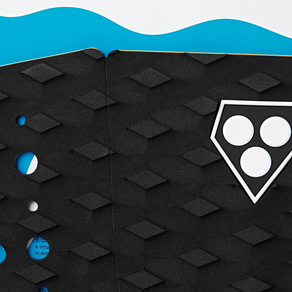 Gorilla Grip Phat Three Deck Pads - Non-Slip Surfboard Traction Pads (Black) for Surfing, Bodyboarding & Water Sports
