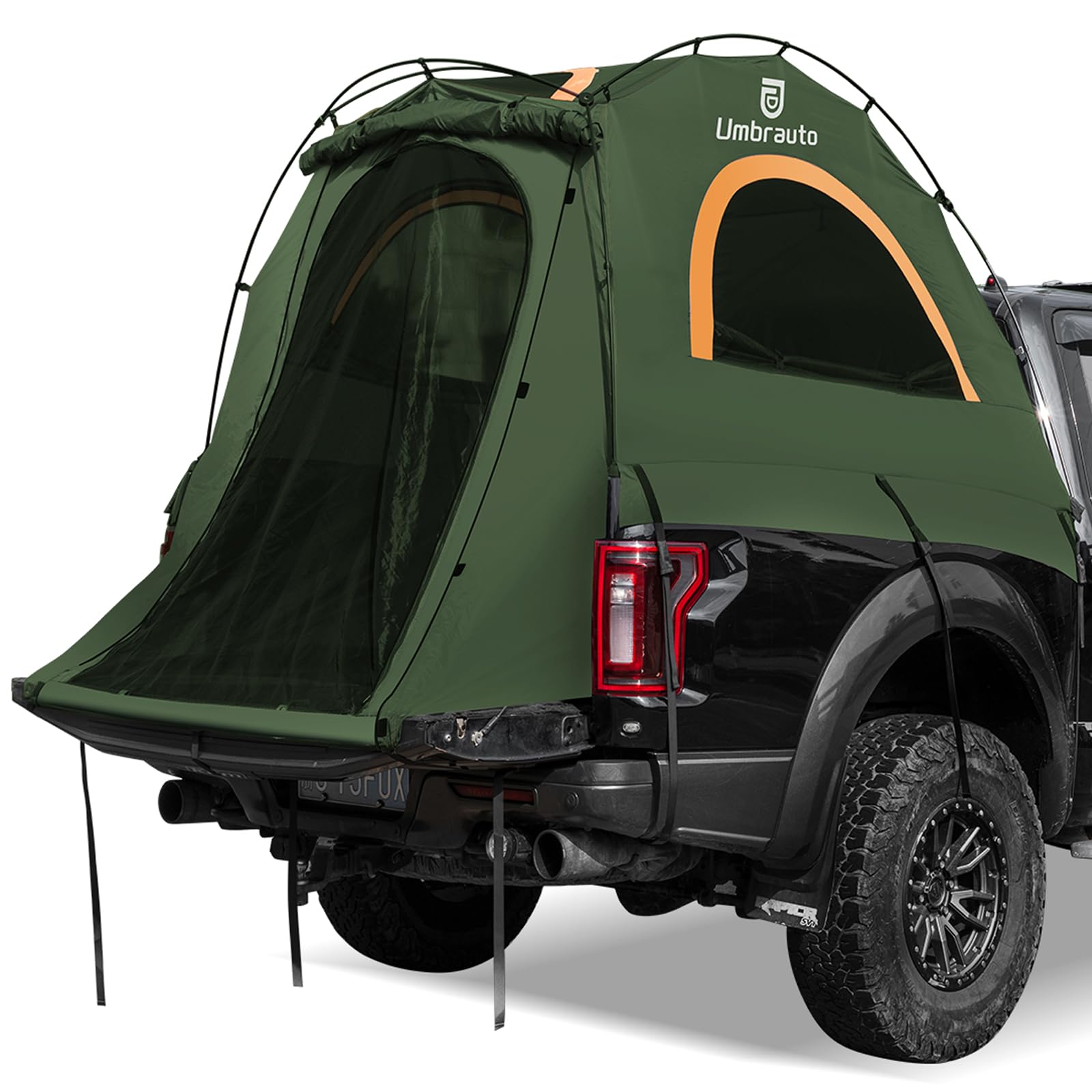 Umbrauto Easy Set-Up Truck Bed Tent for 6.4-6.7ft Pickup Trucks with Inflatable Mattress | PU3000mm Waterproof Camping Kit (Blue & Black) | Perfect for Outdoor Adventures, Road Trips & Family Camping