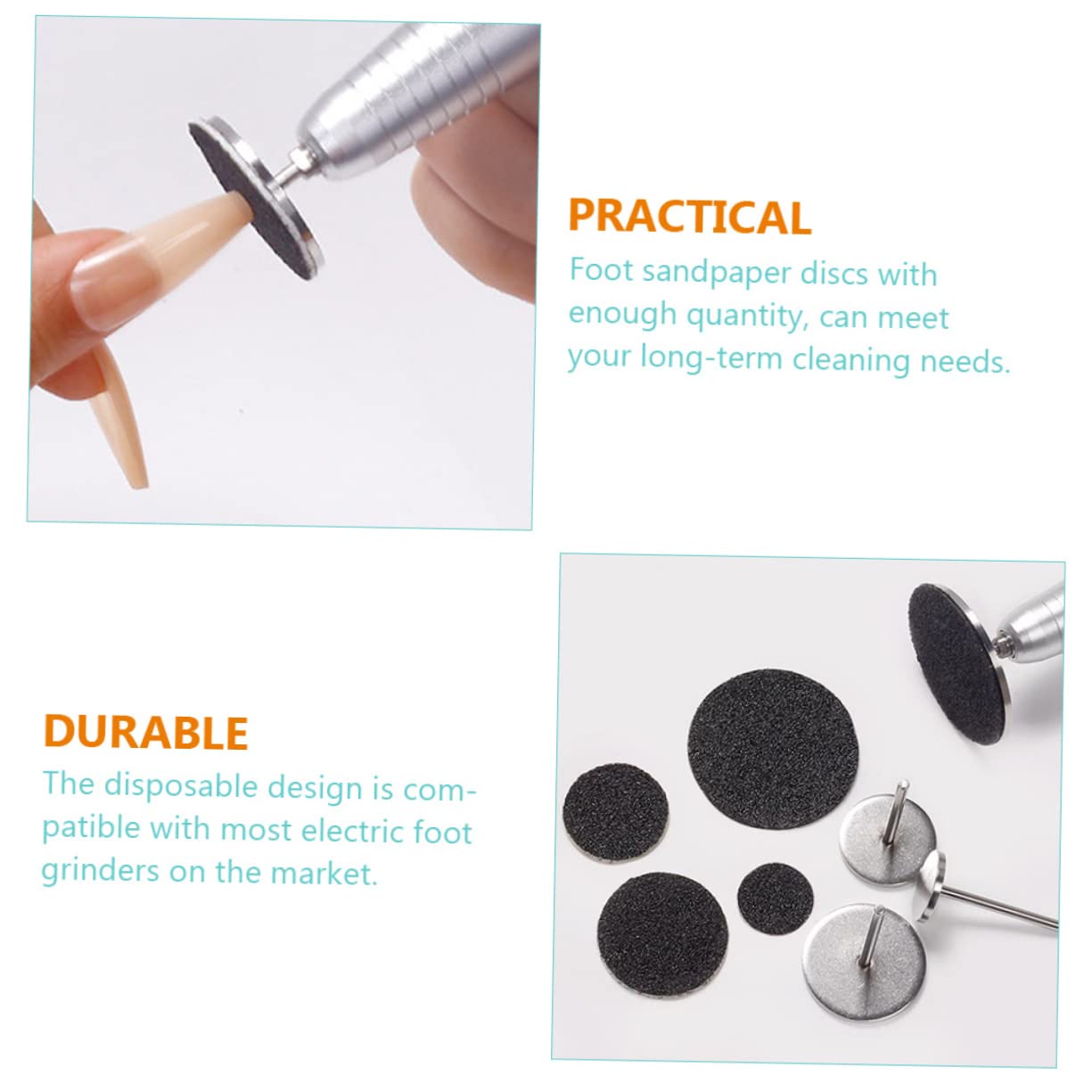 minkissy Sanding Discs for Pedicure Drill - Nail Grinder Sandpaper Pads, Foot Callus Remover Kit (1 Set) - Perfect for At-Home & Salon Manicures, Pedicures & Nail Care