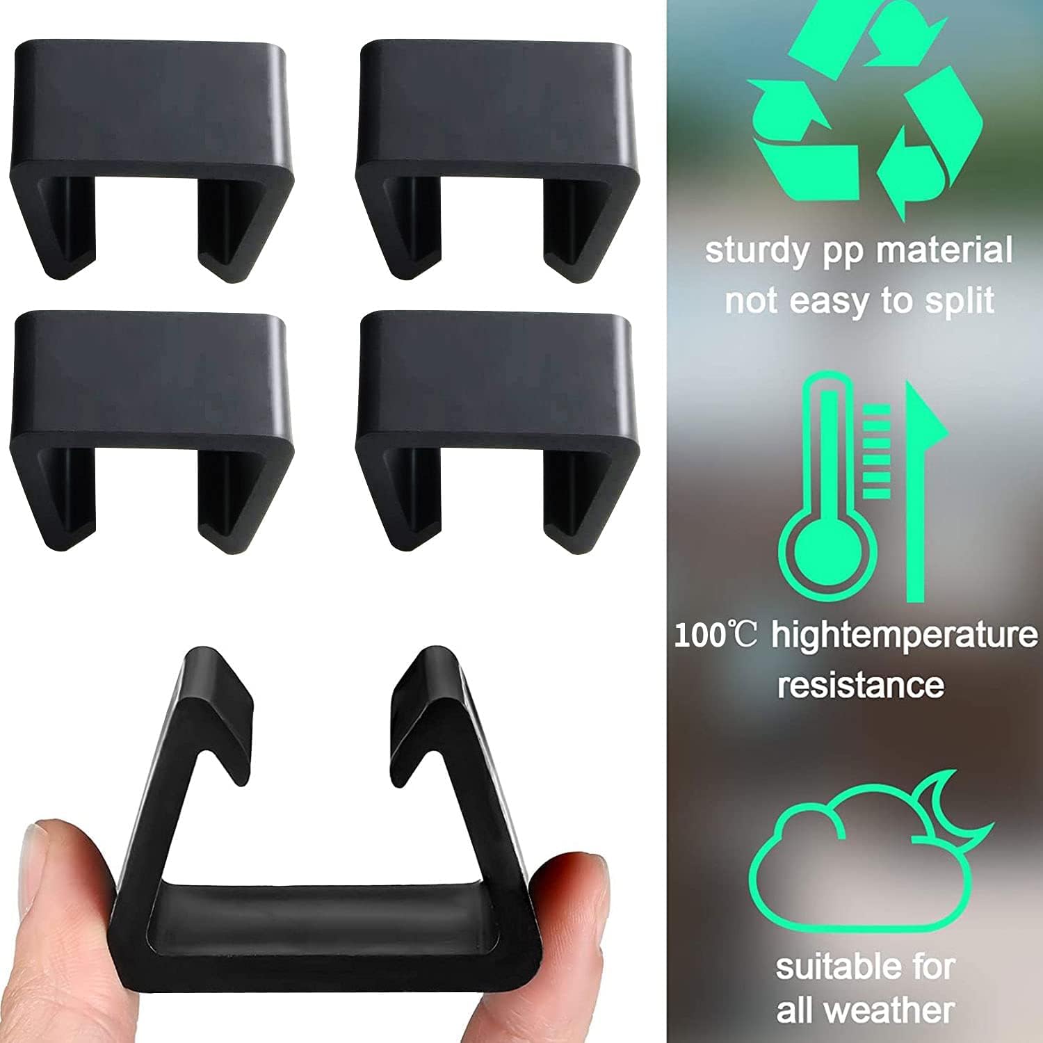 8 PCS Heavy Duty Outdoor Sofa Clips - Sectional Couch Connectors for Wicker & Patio Furniture - Barrel Chair Fasteners - Secure Your Outdoor Couch (Large Size) - Perfect for Backyard, Deck, Poolside & Garden Furniture Assembly