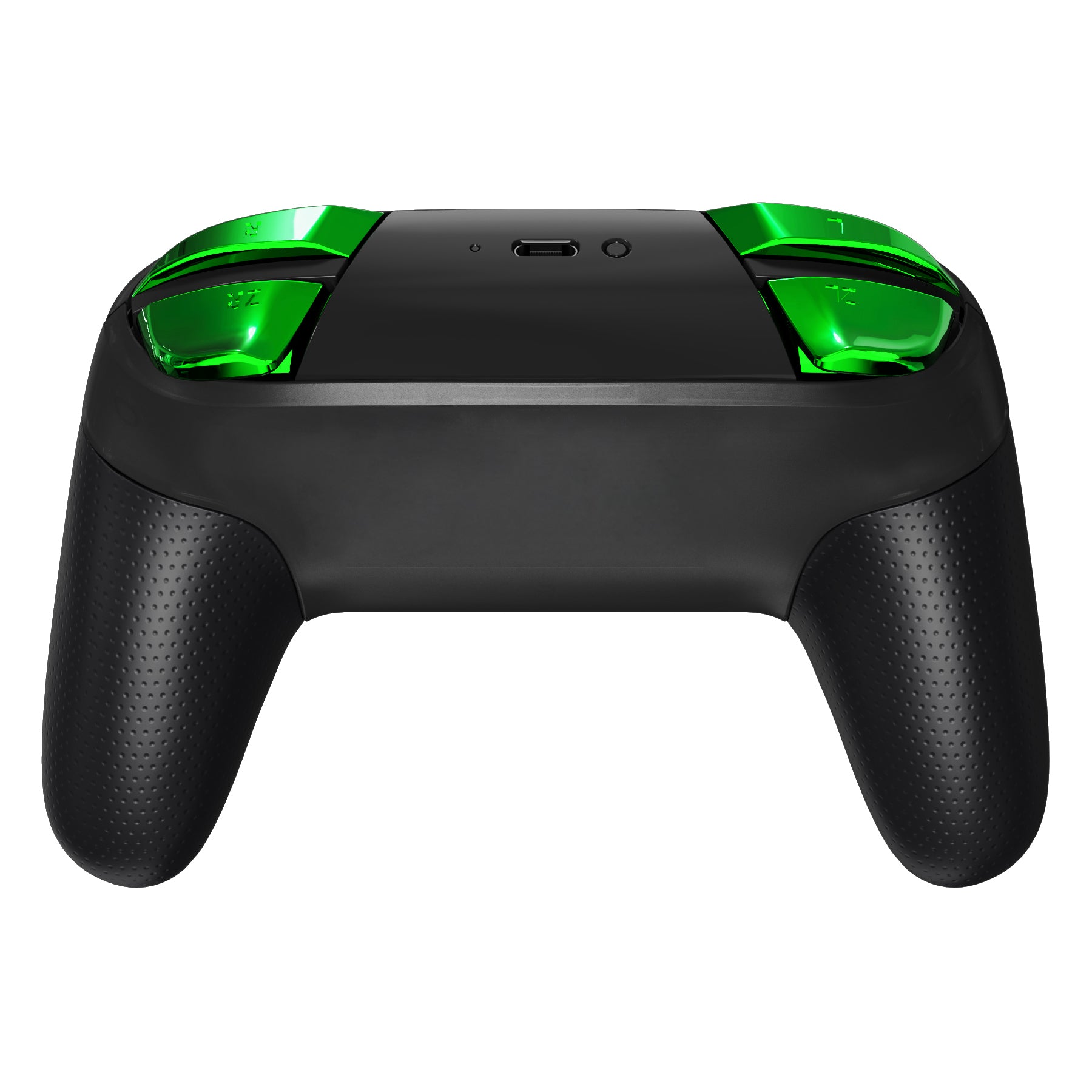 eXtremeRate DIY Replacement Full Set Buttons for Nintendo Switch Pro Controller - Chrome Green (KRD406) | Customize Your Gamepad for Enhanced Gaming Experience