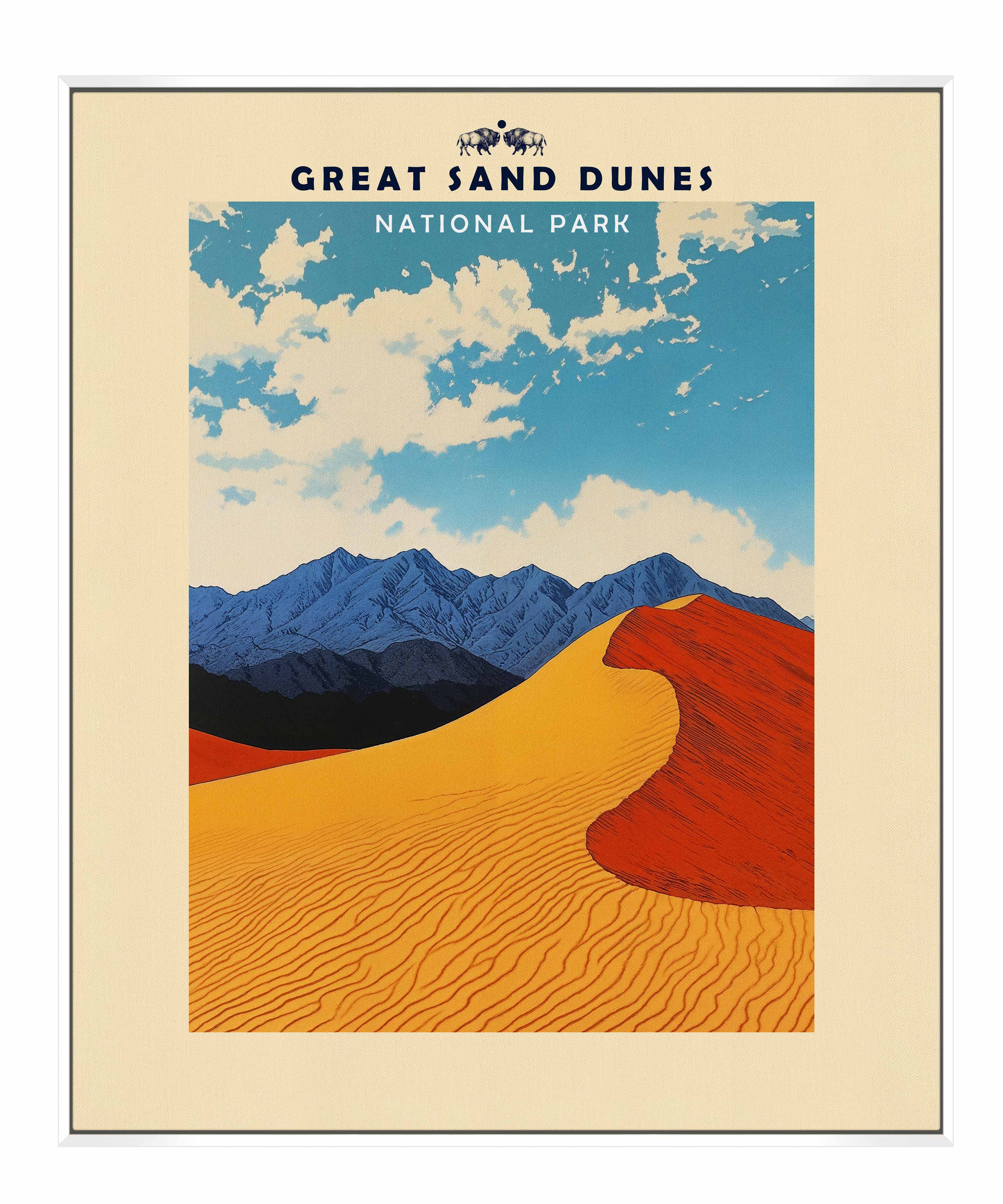Great Sand Dunes Gallery Wrapped Canvas Wall Art - Stunning Landscape Photography Print for Living Room, Bedroom & Office Decor