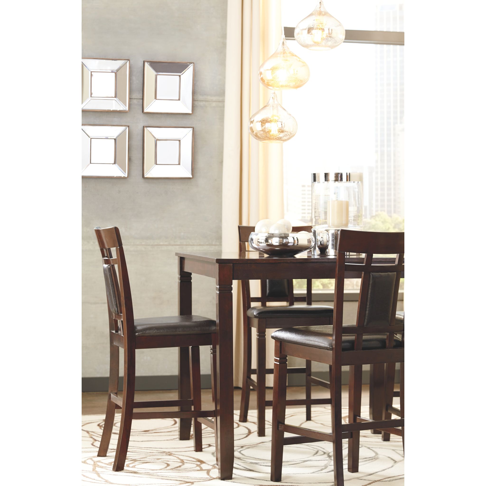 Bennox 5-Piece Counter Height Dining Set - Modern Kitchen Table & Stools for Small Spaces - Perfect for Breakfast Nook, Apartment, or Bar Area