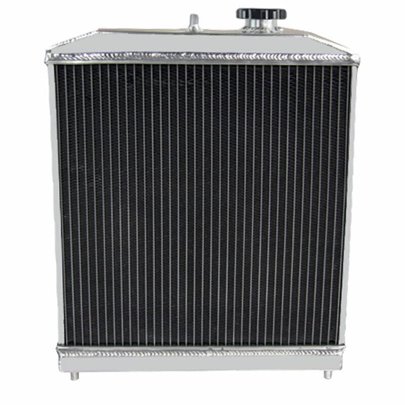 AlloyWorks 4-Row High Performance Aluminum Radiator with Fan Shroud & Relay Kit - Compatible with Honda Civic CRX EG EK/Del Sol/Integra B16 B18 D15 D16 (1992-2000) - Perfect for Engine Cooling & Performance Upgrades