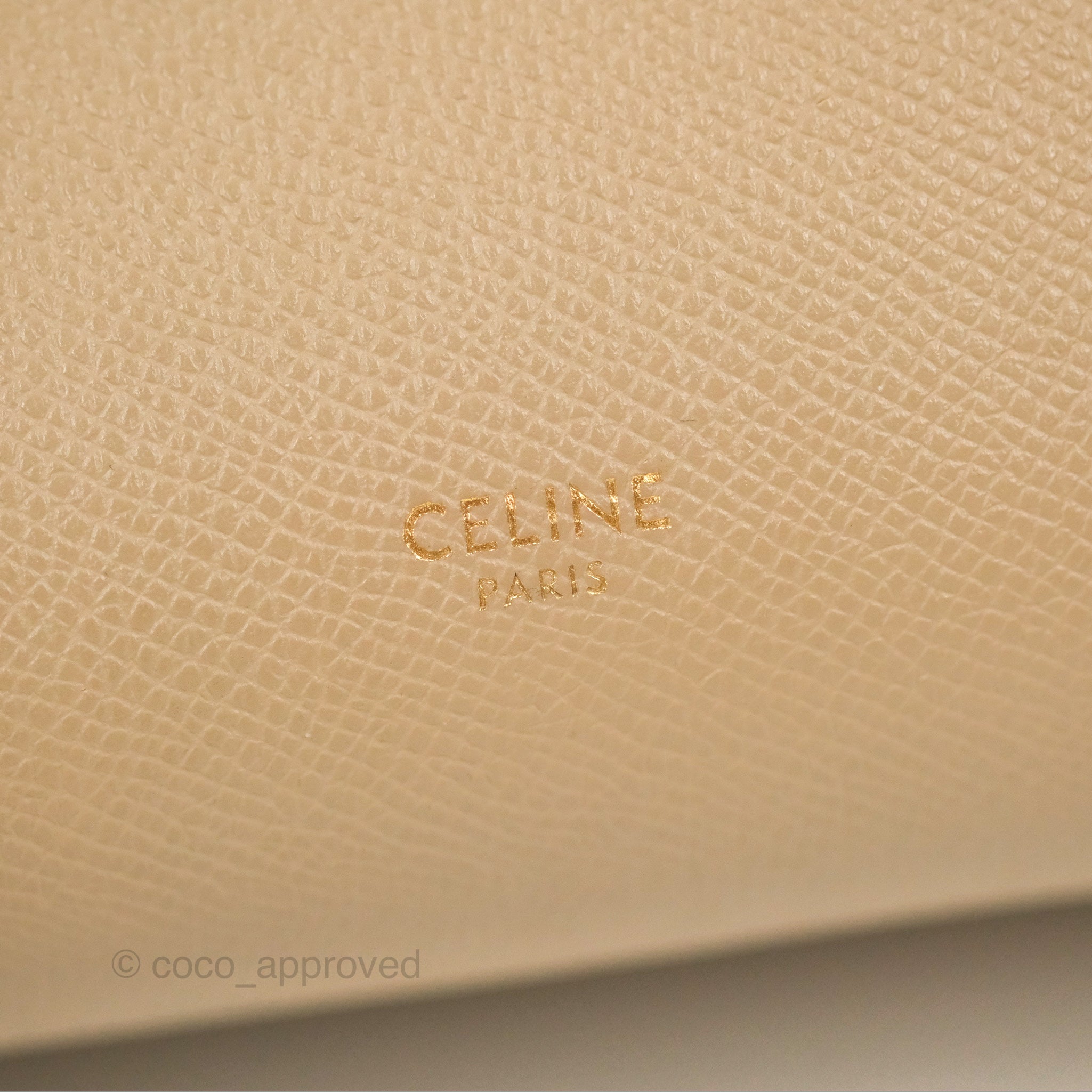 Celine Mini Belt Bag in Light Taupe - Genuine Grained Calfskin Leather with Gold Hardware | Perfect for Everyday Use, Work & Travel