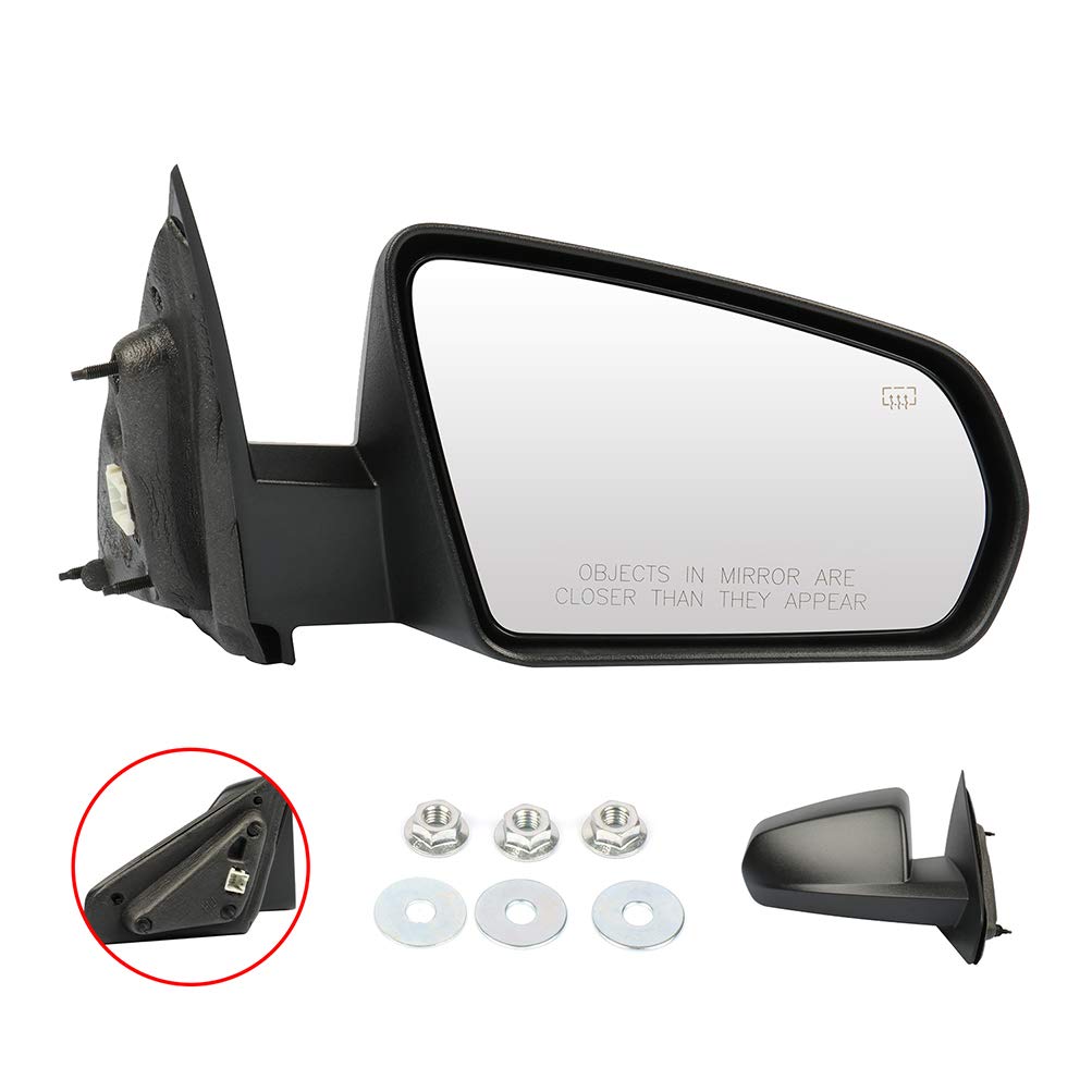 SCITOO Passenger Side View Mirror Compatible with 2008-2014 Dodge Avenger - Power Heated Non-Folding Right Exterior Mirror Replacement Part (LIGHT TEXTURED CH1321268) - Perfect for Parking Assistance & Blind Spot Visibility