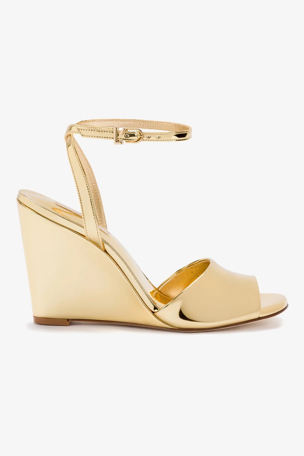 Yves Gold Specchio Wedge Sandals - Stylish Comfort for Women | Perfect for Summer, Beach, and Casual Outings
