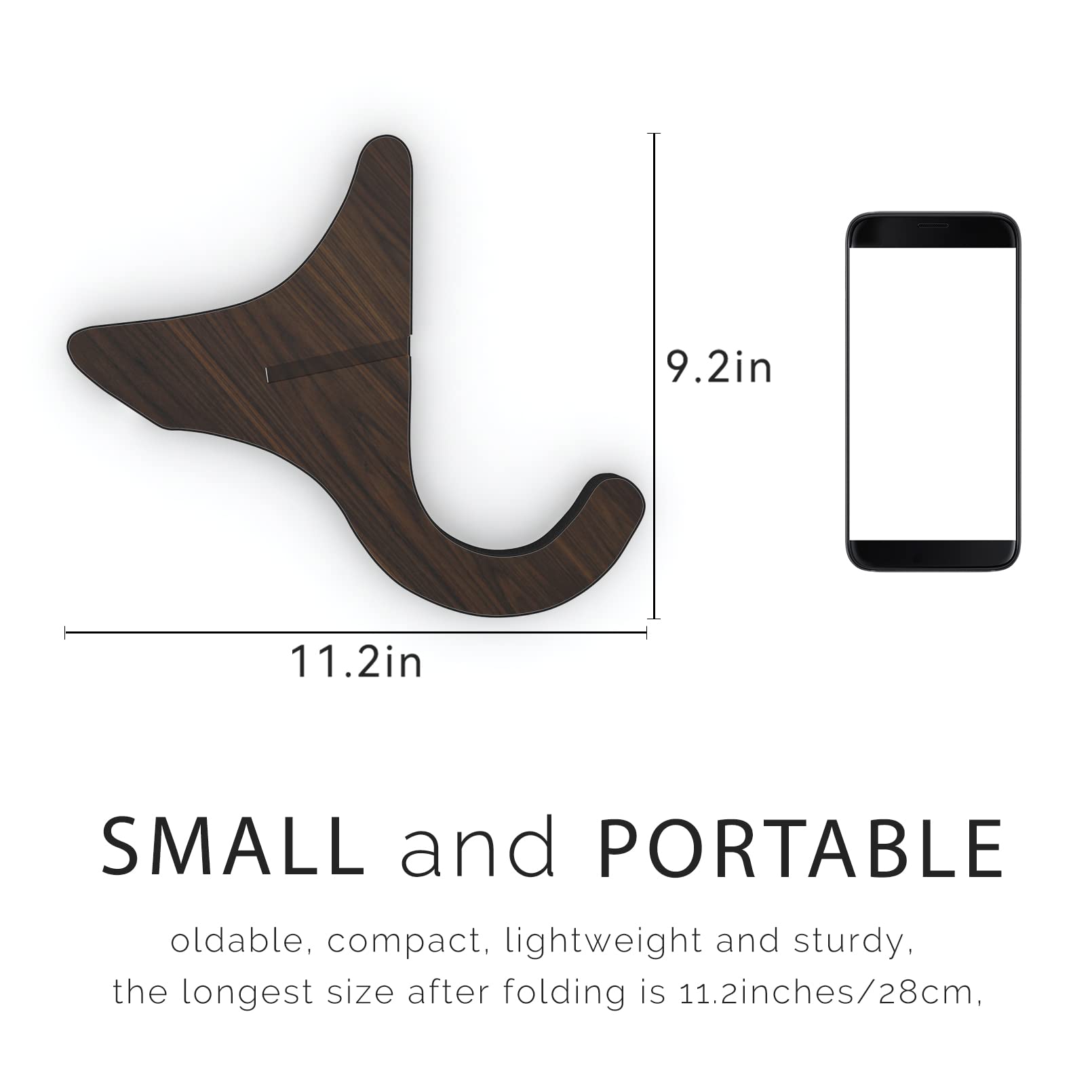 Premium Wooden Ukulele Stand - Folding Portable Guitar & Violin Holder for Mandolin, Banjo - Perfect for Home, Studio & Travel Use
