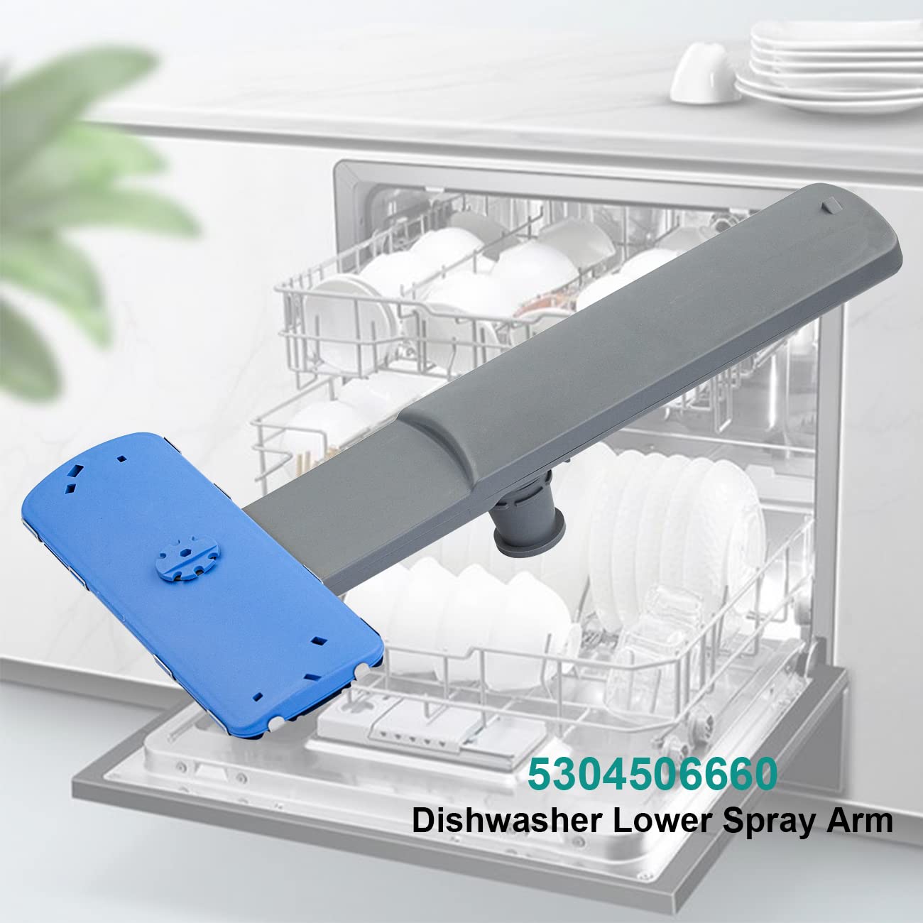 Upgraded 5304506660 Dishwasher Spray Arm Assembly Replacement for Frigidaire Dishwashers - Lower Wash Arm Replacement Part - Perfect for Kitchen Appliance Repair & Maintenance