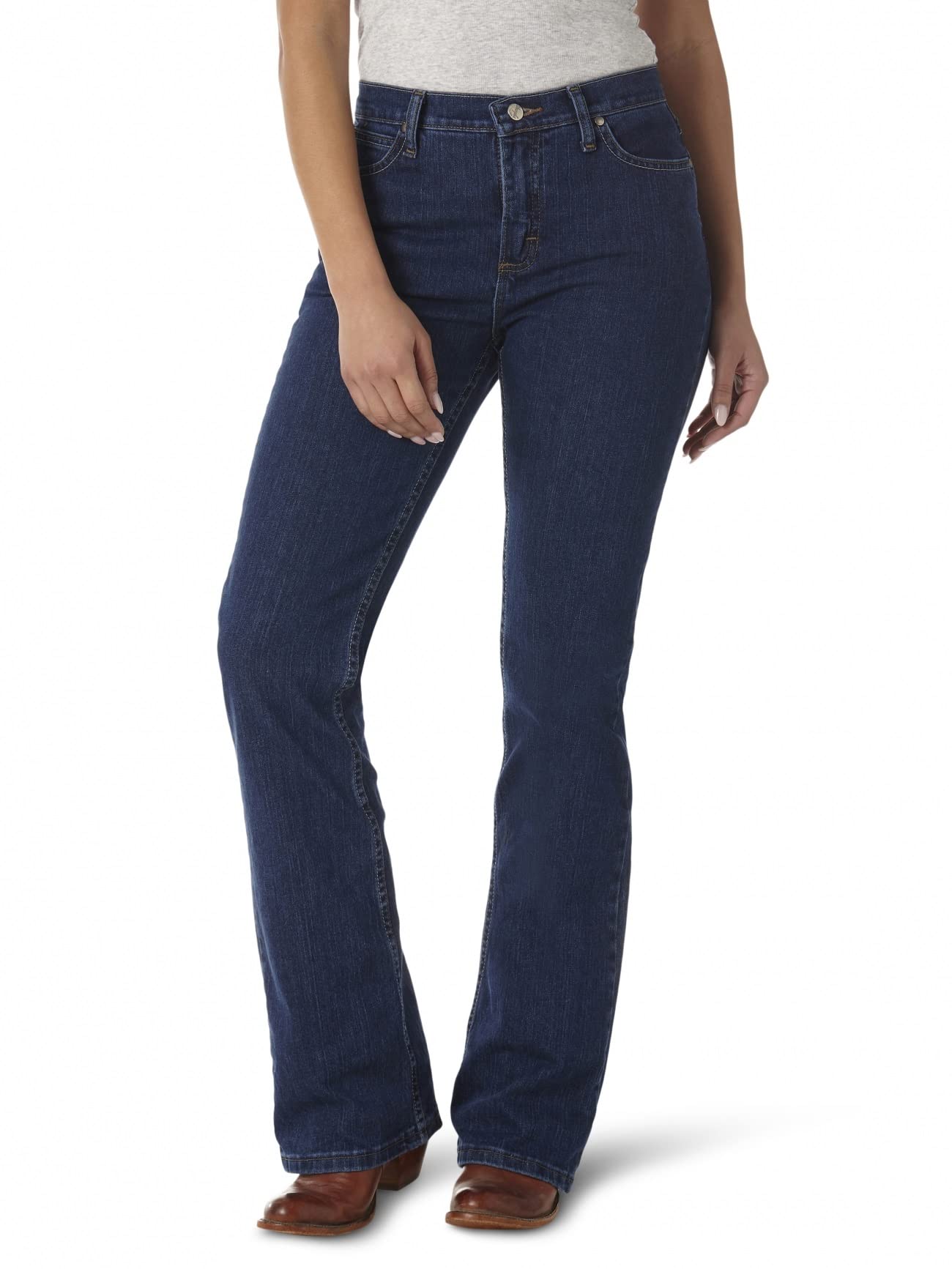 Wrangler Women's Classic Fit Mid Rise Boot Cut Jeans - Comfortable Denim Pants for Casual, Work & Everyday Wear | Western Style, Office & Weekend Outfits | Ideal for Ranch, City Life & Outdoor Adventures