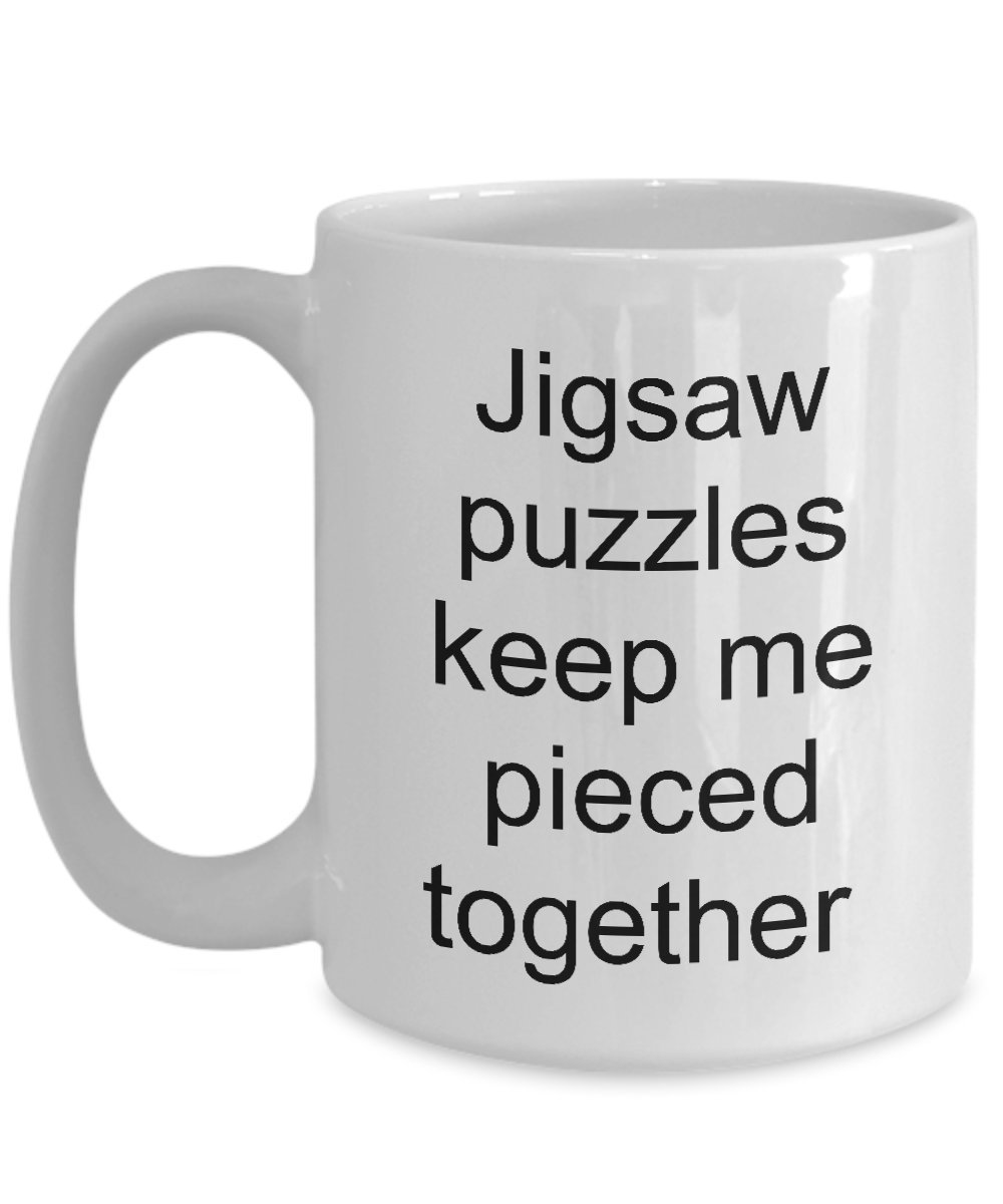 Jigsaw Puzzle Coffee Mug - Funny Novelty Gift for Puzzle Lovers - 11oz & 15oz Ceramic Cup - Perfect for Coffee, Tea & Office Gifts - Great for Birthdays, Christmas & Puzzle Enthusiasts
