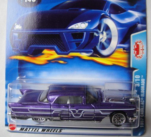 Hot Wheels Pride Rides 3/10 Purple 1957 Cadillac Eldorado Diecast Car #148 - Collectible Toy for Kids & Adults, Perfect for Display & Play