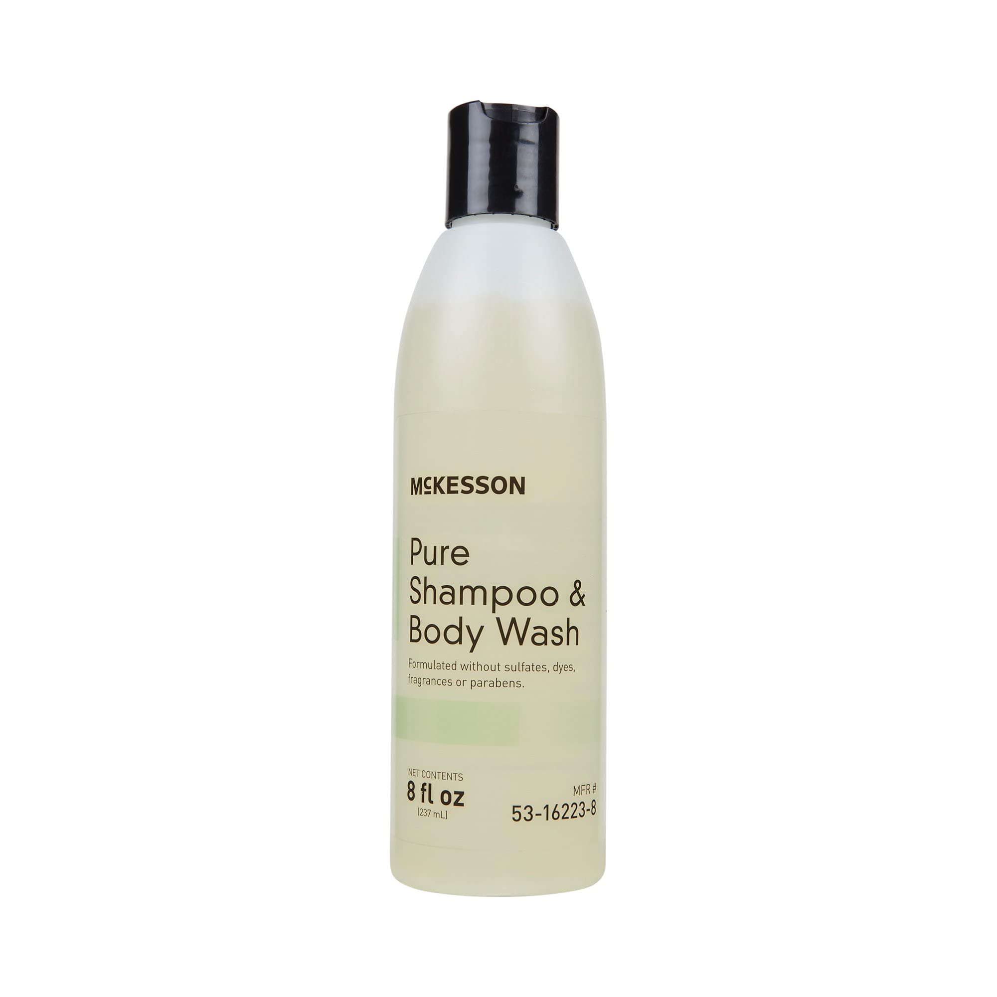 McKesson Pure Unscented Shampoo & Body Wash - Sulfate, Dye, Fragrance & Paraben Free - 8 oz (48 Count) - Gentle Cleansing for Sensitive Skin & Daily Hygiene Care