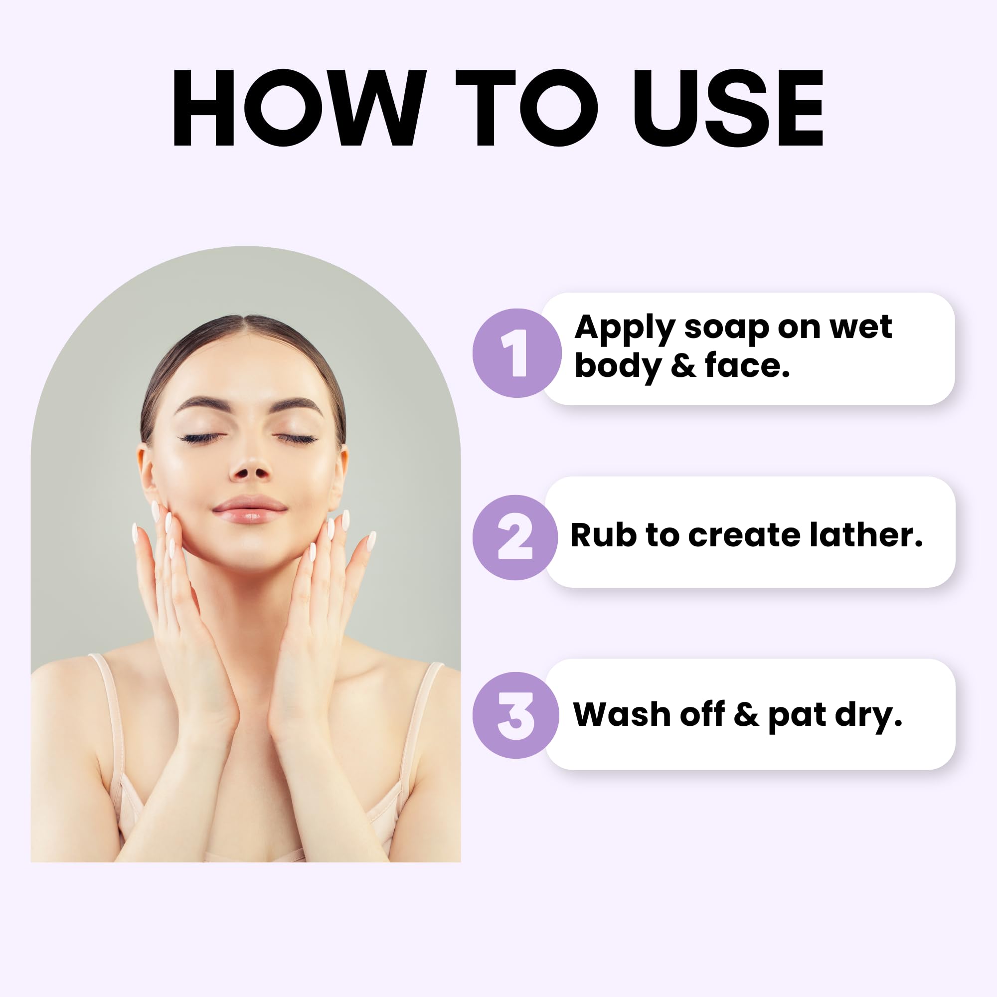 Bare Ayurveda Handmade Lavender Soap - 100% Natural Vegan Bar for Deep Cleansing & Moisturizing Skin | Paraben-Free, Cruelty-Free Daily Bath Soap (100g) | Perfect for Sensitive Skin & Relaxing Aromatherapy Showers