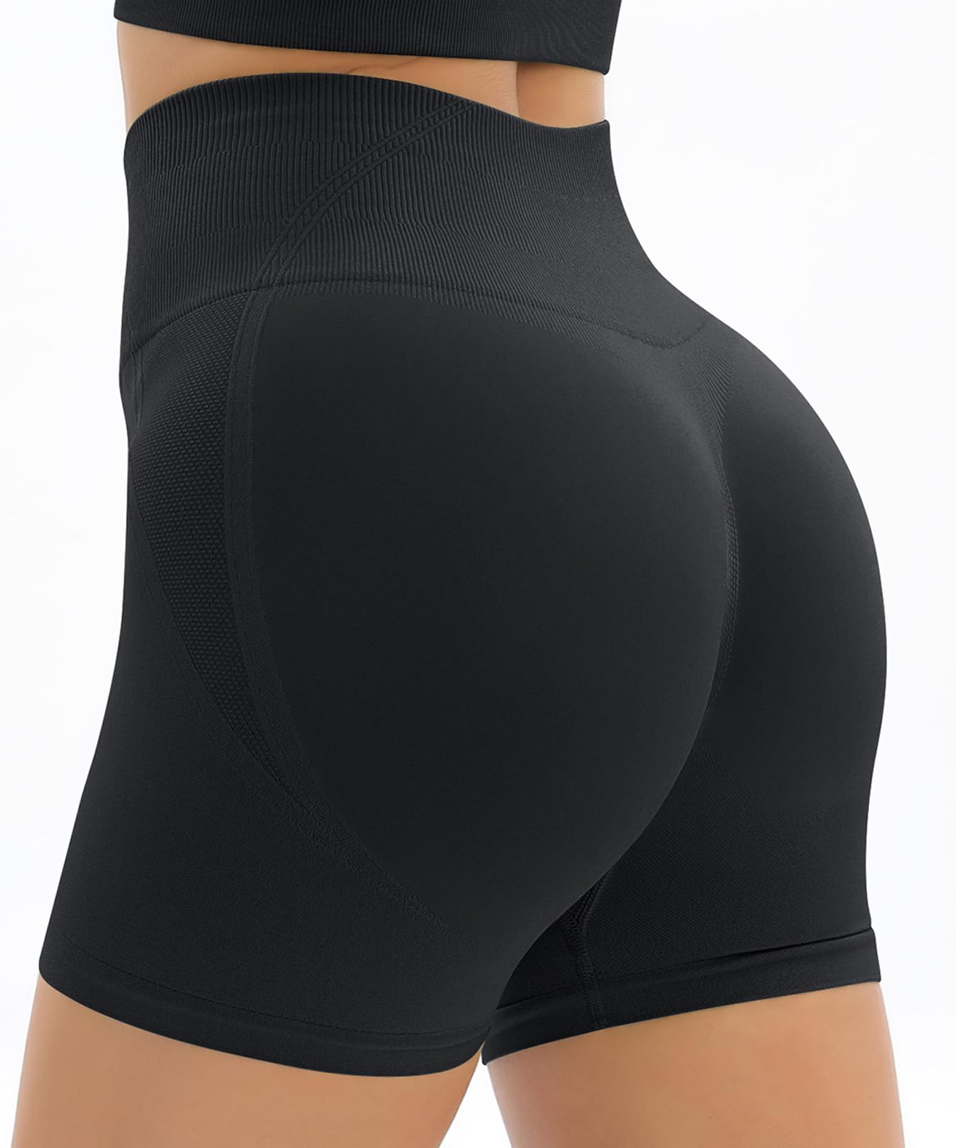 Kobo Women's High Waist Workout Shorts - Squat Proof Gym Tights with 4-Way Stretch for Yoga, Cardio & Fitness | Activewear for Women | Perfect for Gym, Running & Home Workouts