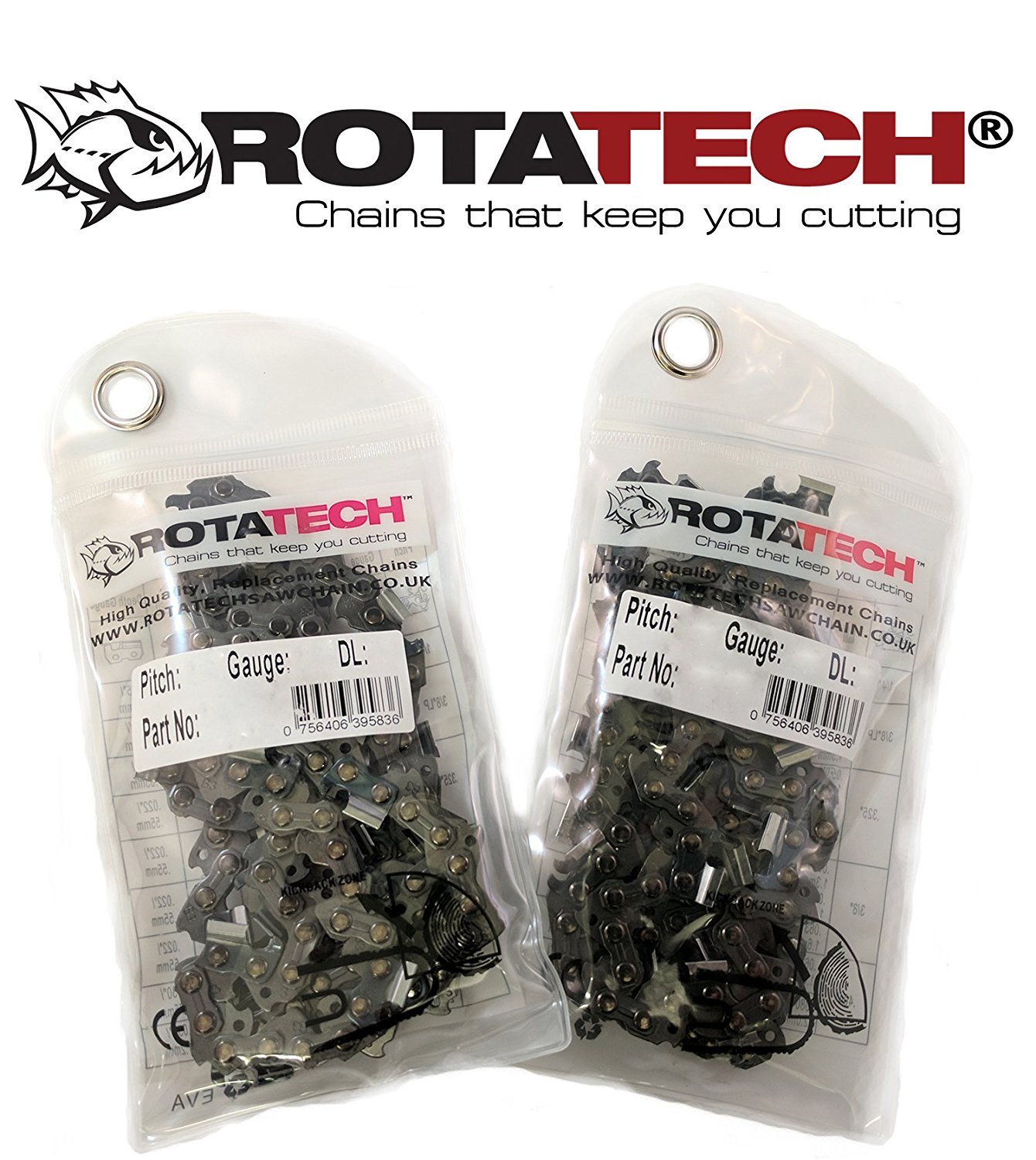 2-Pack Genuine Rotatech Chainsaw Chain for Husqvarna 562XPG - Fits 16