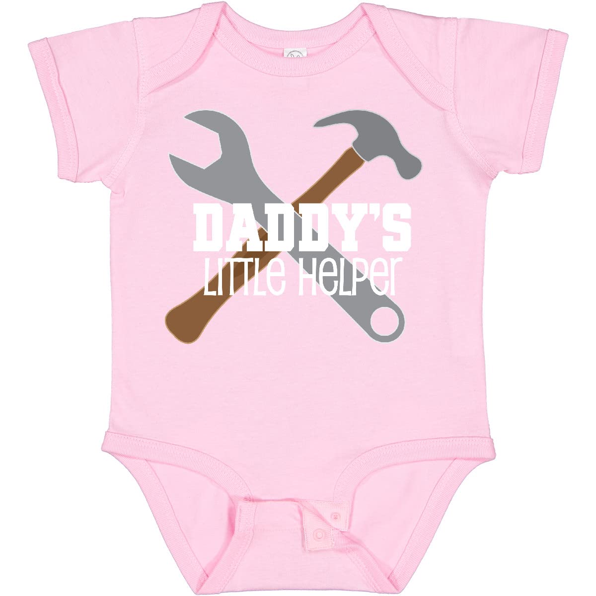 Inktastic Daddy's Little Helper Tool Set Baby Bodysuit - Cute Construction Theme Outfit for Newborns & Infants - Perfect for Father's Day, Baby Showers & Family Photos