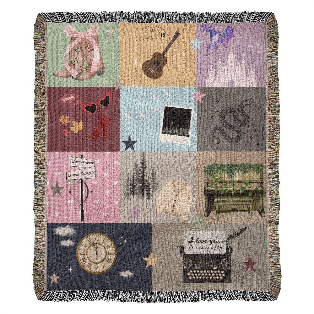 Cozy Eras Woven Blanket - Soft & Durable Throw for Couch, Bed, and Outdoor Use - Perfect for Home Decor, Camping, and Gifts