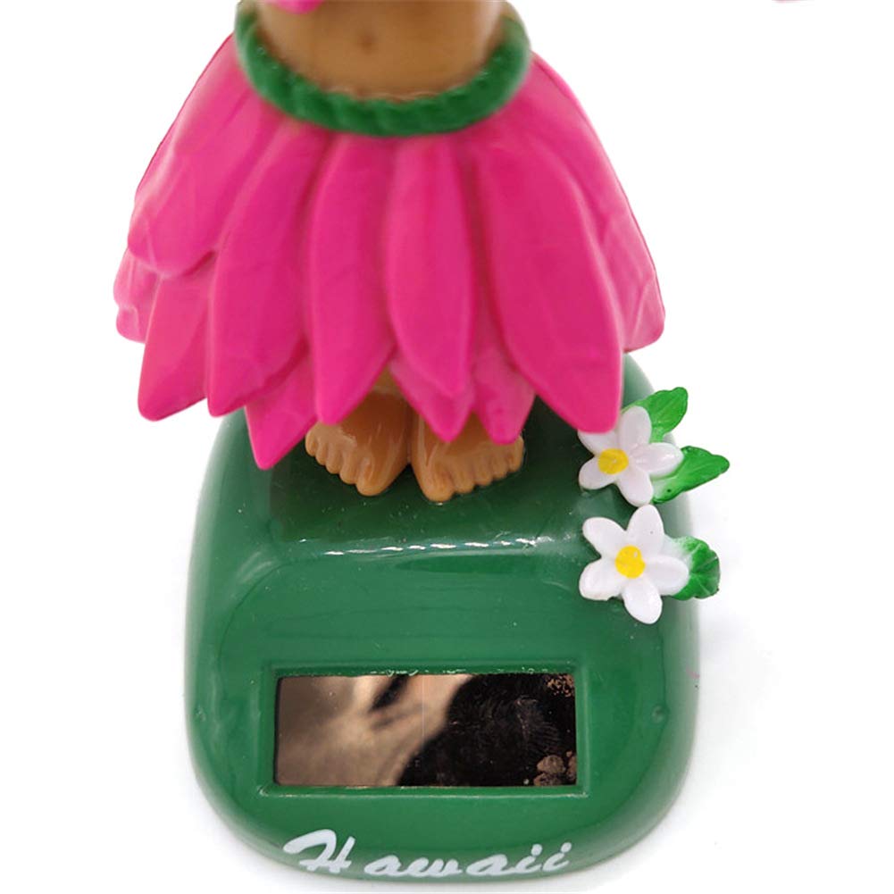 Solar Powered Hawaiian Dancing Doll - Shaking Hand Figure for Car Dashboard, Desk & Windowsill Decor | Cute Solar-Powered Motion Toy for Home, Office & Car Interior | Perfect Gift for Kids & Adults (Hawaiian Girl Version)