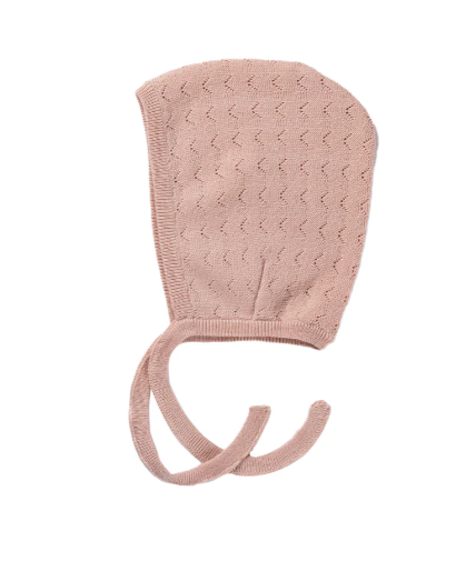 KIPP Zig Zag Pointelle Knit Baby Bonnet for Newborn to 12 Months - Soft Cotton Beanie for Infants & Toddlers - Perfect for Photoshoots, Outings & Nursery Essentials