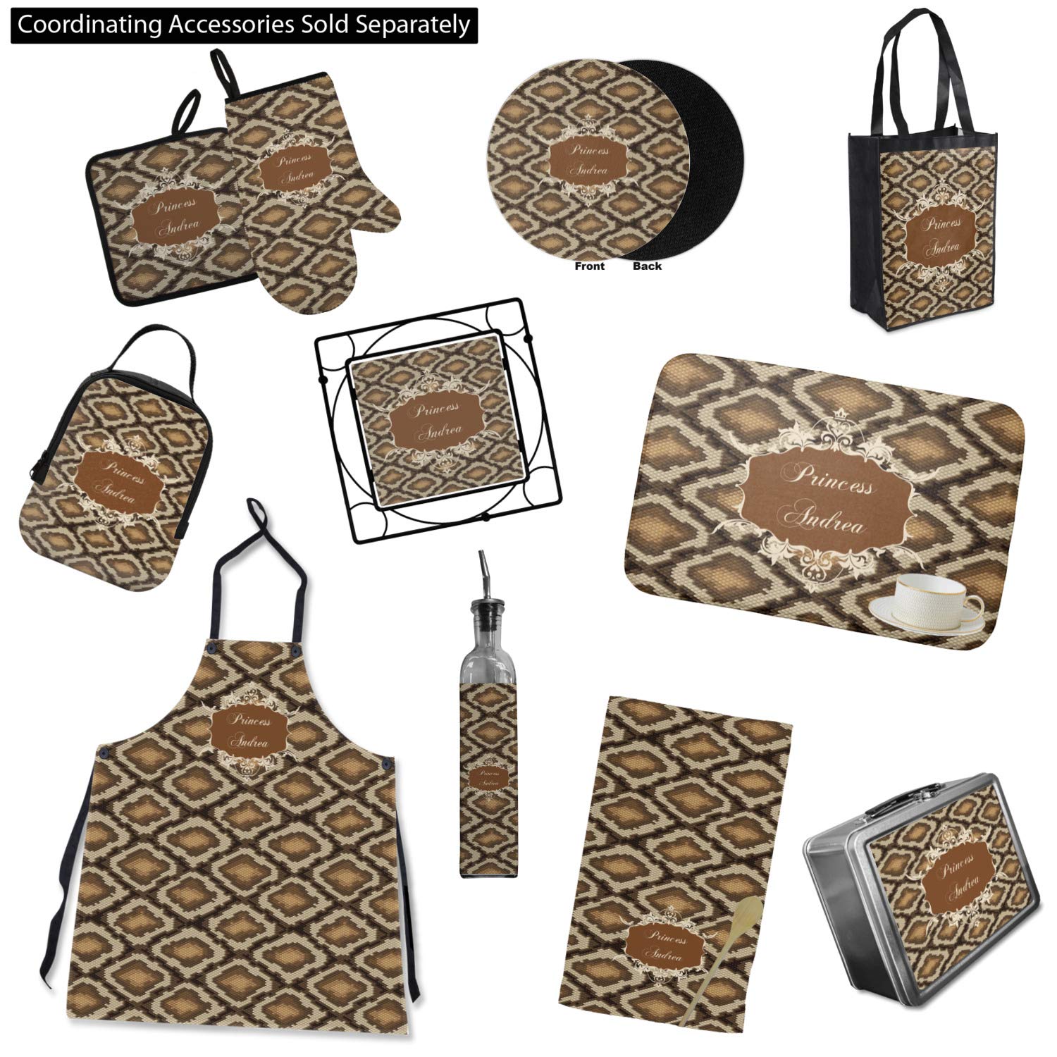Personalized Snake Skin Lunch Box - Insulated Reusable Lunch Bag for Work, School & Picnics - Stylish & Durable Lunch Tote for Men & Women