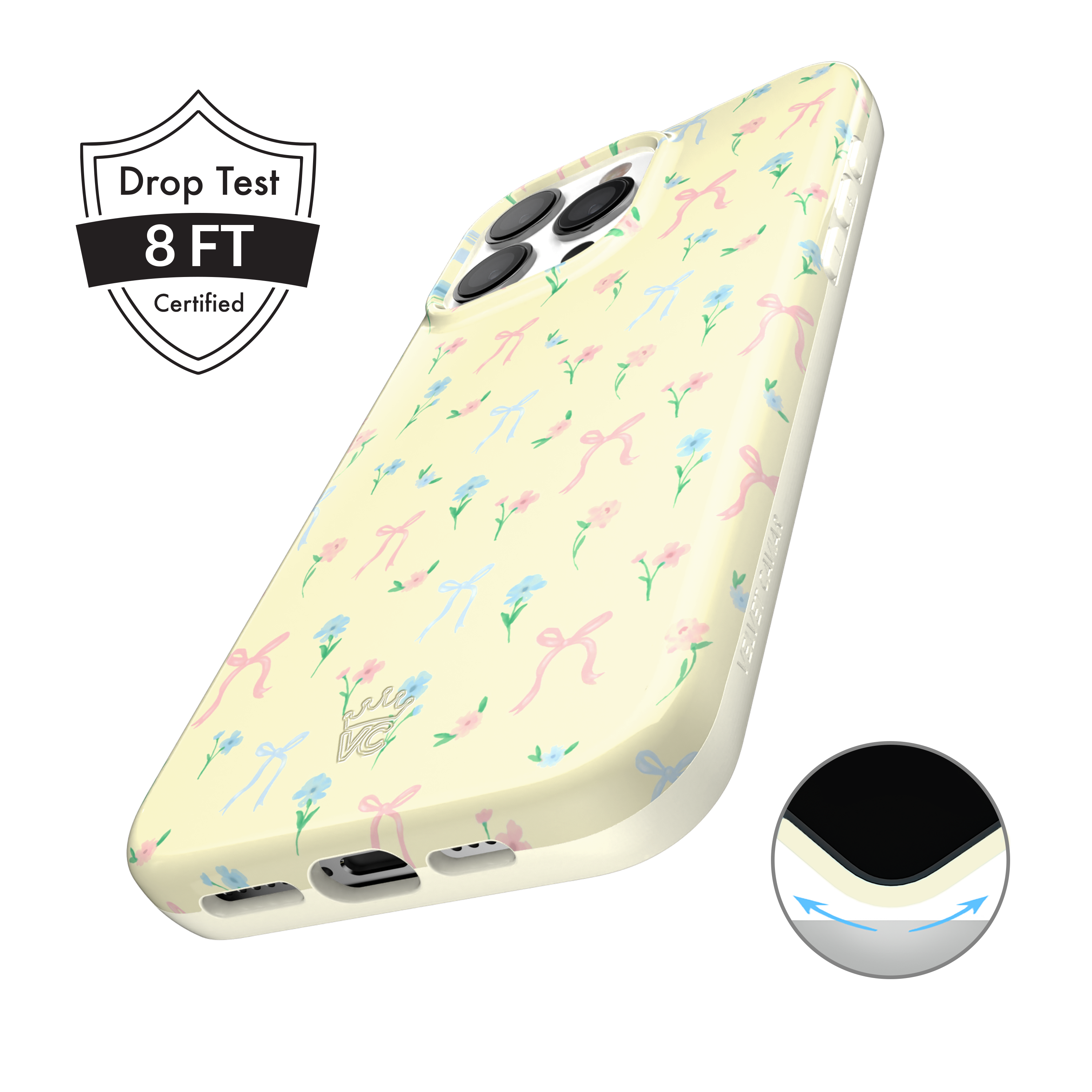Buttercup Bows iPhone Case - Cute Floral Design Protective Phone Cover for iPhone 13/14/15 Pro Max - Perfect for Everyday Use, Gifts & Fashion Accessories