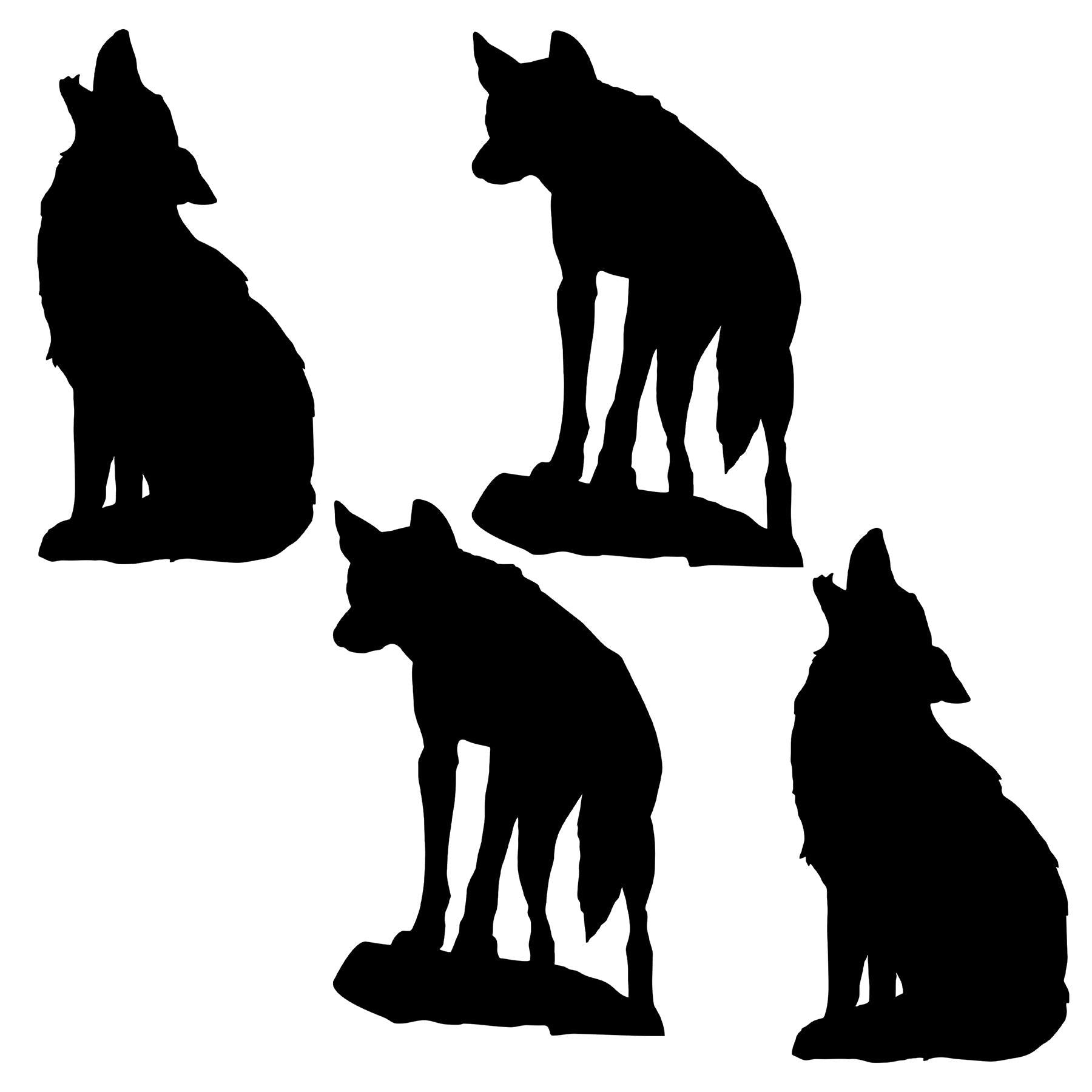 12 Pack Beistle Coyote Party Silhouettes - Western Themed Cutouts for Halloween, Birthday & Cowboy Party Decorations - Perfect for Wall, Window and Photo Booth Backdrops