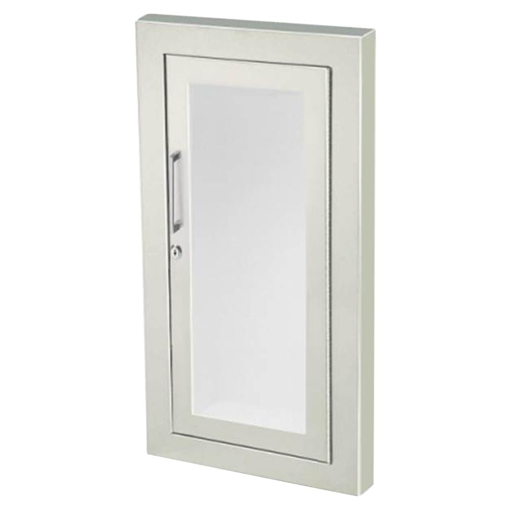 JL Industries 1836G10FX2 Cosmopolitan Fire Extinguisher Cabinet - Full Glass Front with Pull Handle & SAF T LOK Fire Rated - Ideal for Offices, Schools, and Commercial Buildings