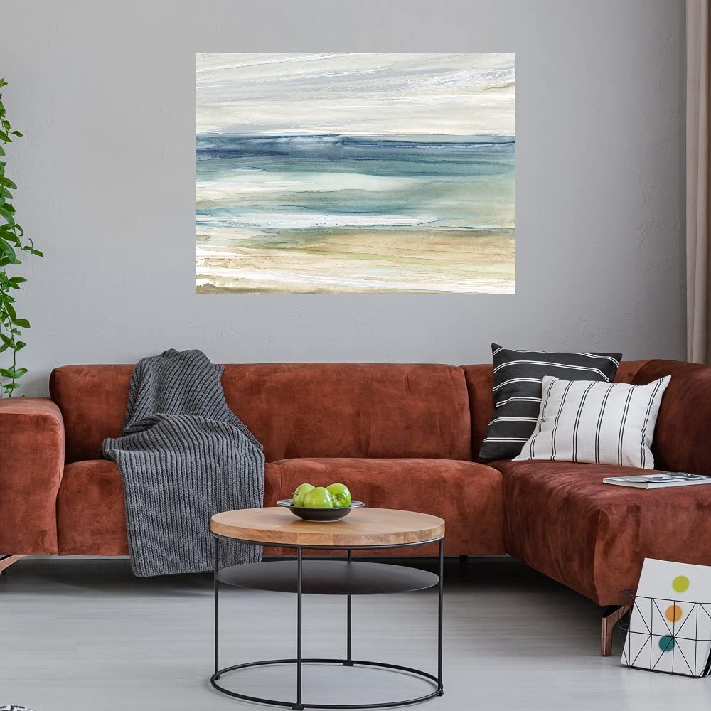 Ocean Breeze Canvas Wall Art by Carol Robinson - Handmade Fine Art Painting for Living Room, Bedroom, Office Decor - 46x35 Inches Ready to Hang - Perfect for Coastal, Nautical & Beach House Themes