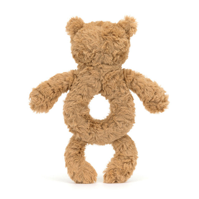 Bartholomew Bear Baby Ring Rattle Toy - Soft Plush Teether for Infants & Toddlers - Perfect for Newborn Gifts, Playtime, and Sensory Development