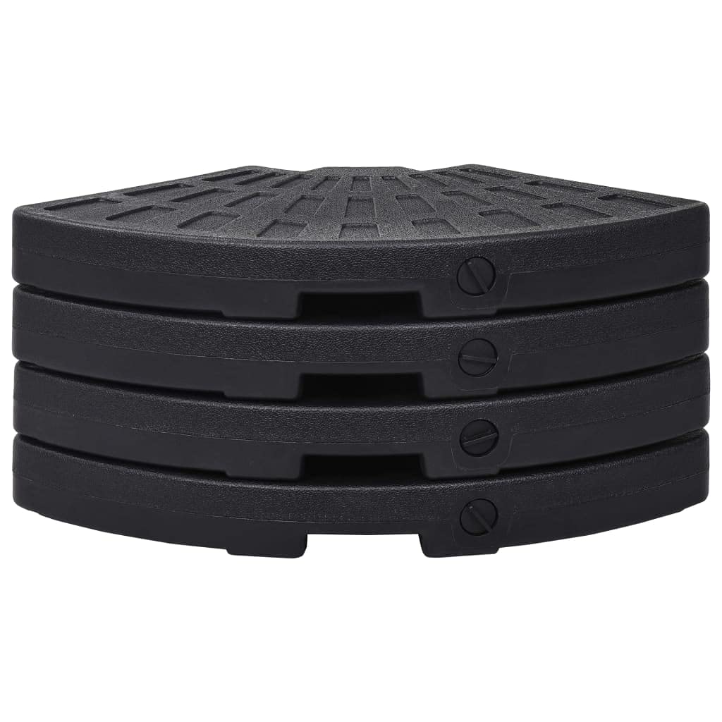 Heavy Duty Outdoor Umbrella Stand Base - 4 Pack Black Patio Umbrella Holder for Deck, Lawn, Garden & Pool - Weather Resistant Market Umbrella Base with Fast Delivery - Perfect for Backyard, Beach and Outdoor Dining Areas