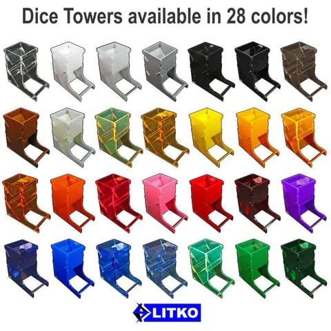 LITKO Dice Tower for Tabletop RPG & Board Games - Dice Roller, Dice Tumbler, Dice Boot Accessory in Fluorescent Pink | Perfect for D&D, Pathfinder & Gaming Nights