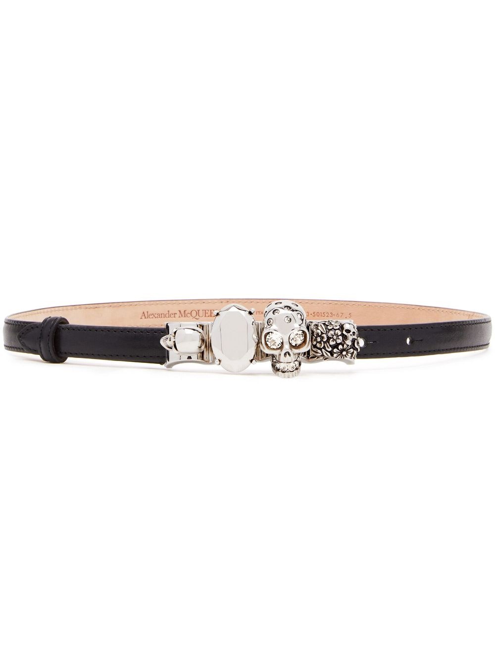 Alexander McQueen Black Leather Belt for Men & Women | Luxury Designer Fashion Accessory | Perfect for Casual, Office & Formal Outfits