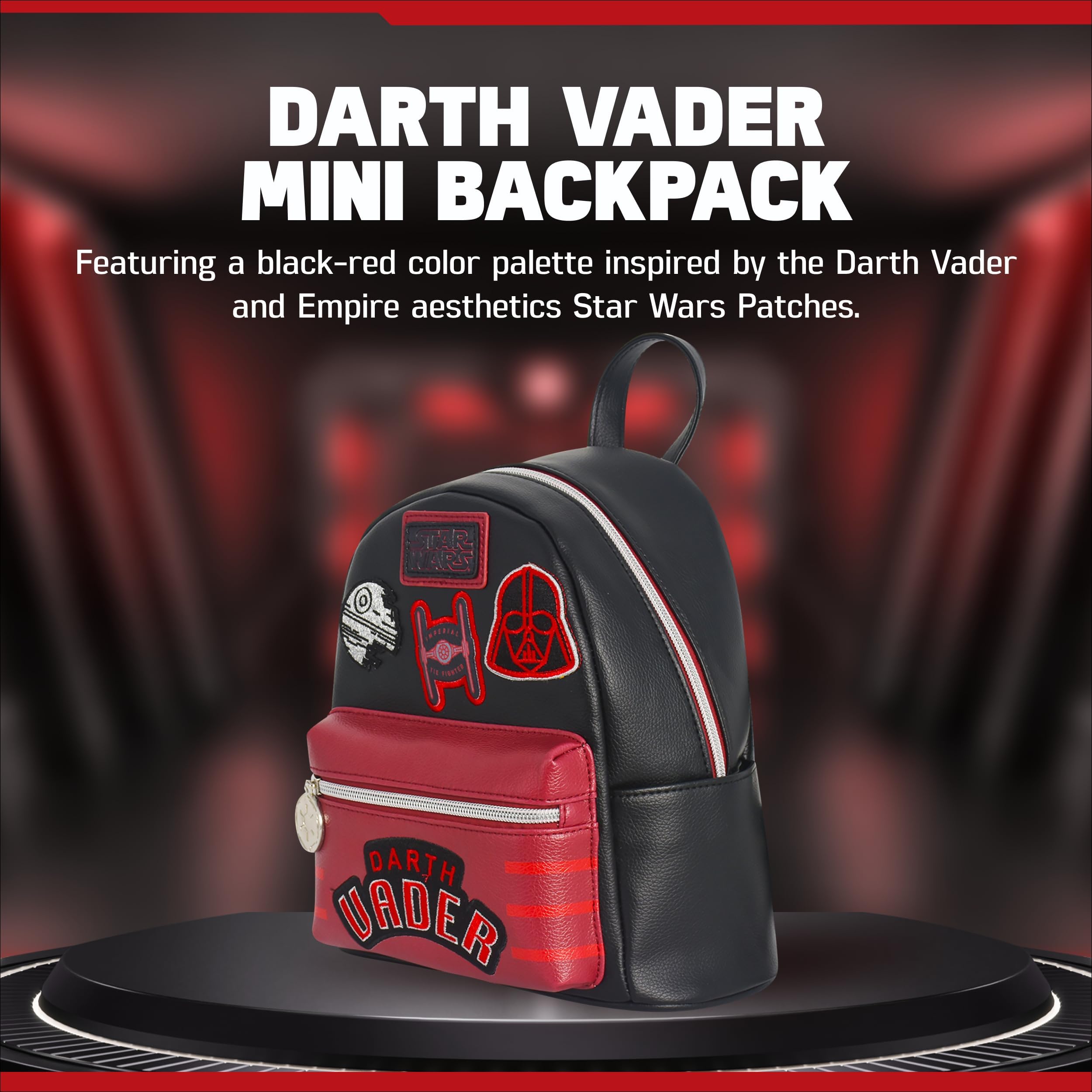 STAR WARS Darth Vader Mini Backpack - 9 Inch Small Travel Bag for Men & Women, Lightweight & Durable, Perfect for Cosplay, Conventions & Everyday Use