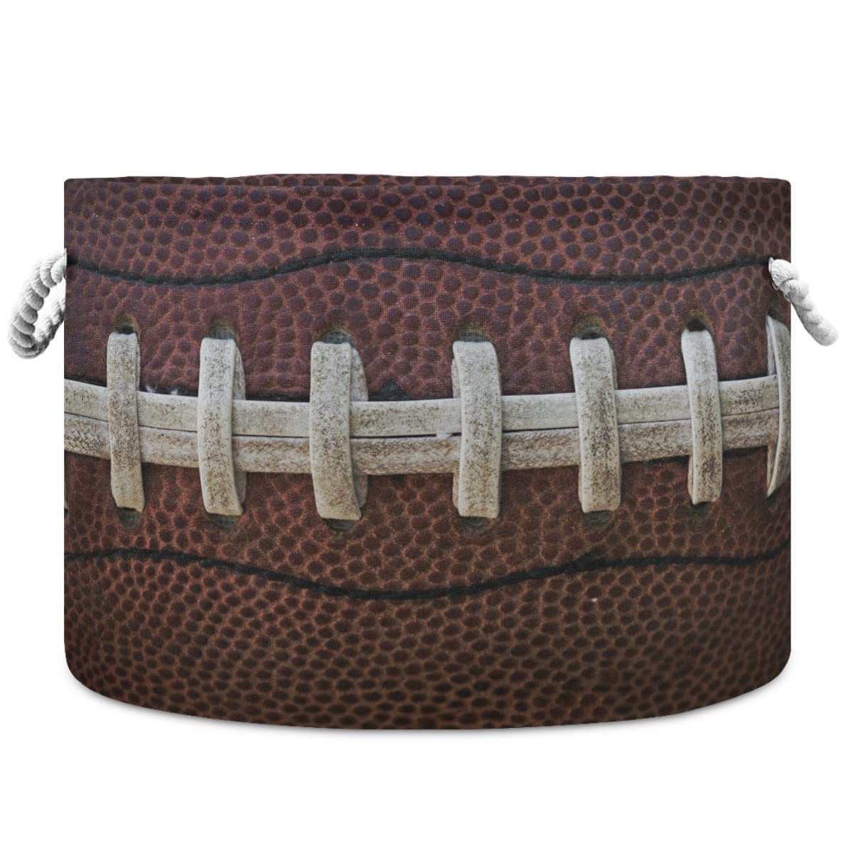Large American Football Toy Storage Bin - Kids Laundry Hamper for Nursery Clothes, Toys & Books | Durable Home Decor Organizer for Playroom, Bedroom & Dorm
