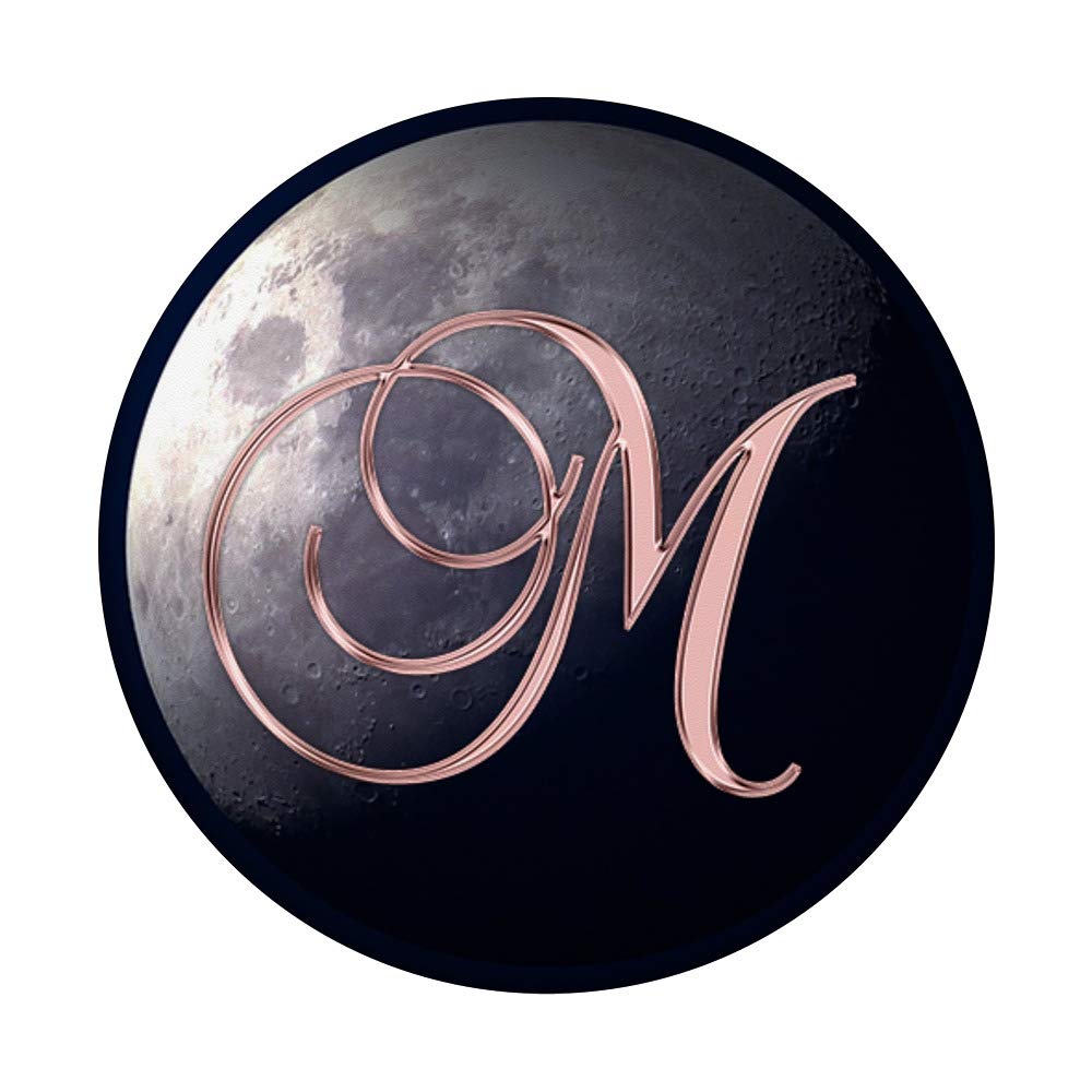 Golden Rose Letter M Moon Design Pendant Necklace - Perfect for Gifts, Birthdays, Anniversaries & Romantic Occasions