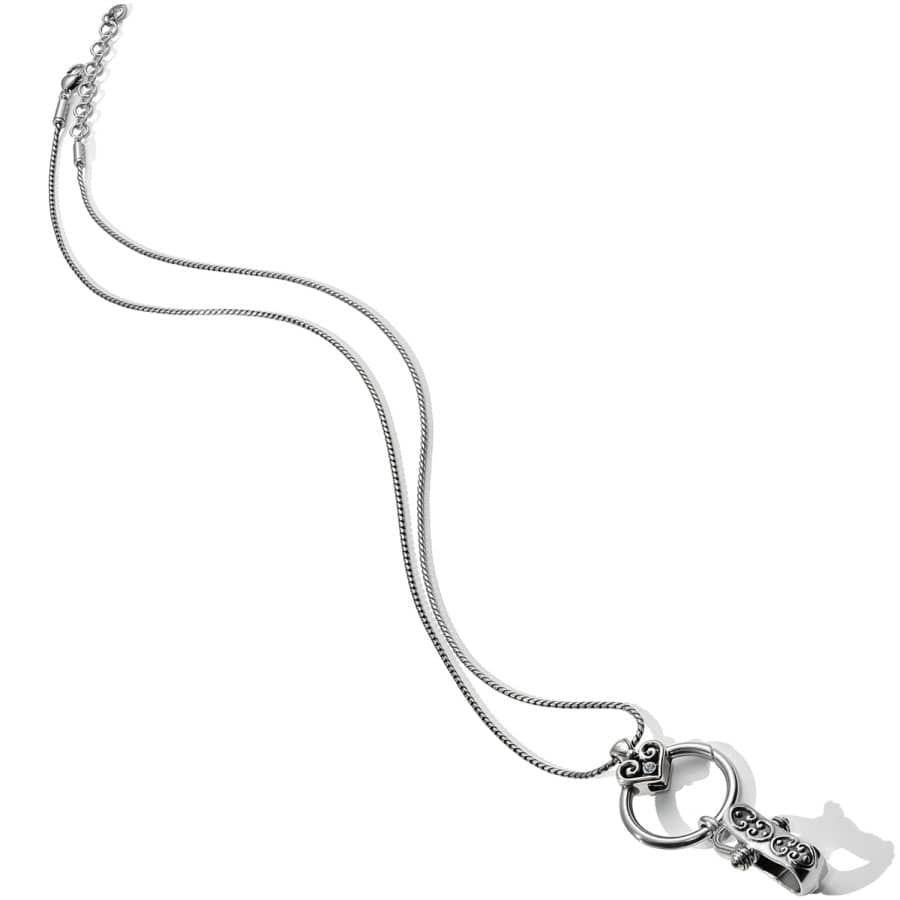 Alcazar Charm Badge Clip Necklace - Stylish & Adjustable ID Holder for Work, Nursing, School & Events | Perfect for Nurses, Teachers & Professionals