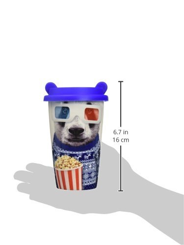Reusable Travel Coffee Mug Cup - Insulated Stainless Steel Panda Design for Hot & Cold Drinks - Perfect for Commuting, Hiking, and Office Use