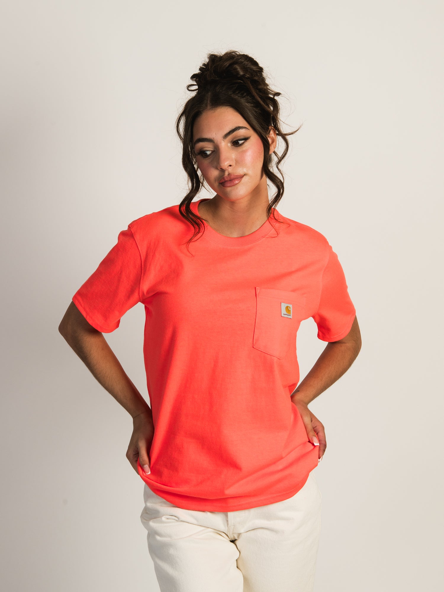Carhartt Workwear Pocket T-Shirt for Men - Durable Cotton Short Sleeve Shirt for Construction, Landscaping & Outdoor Work