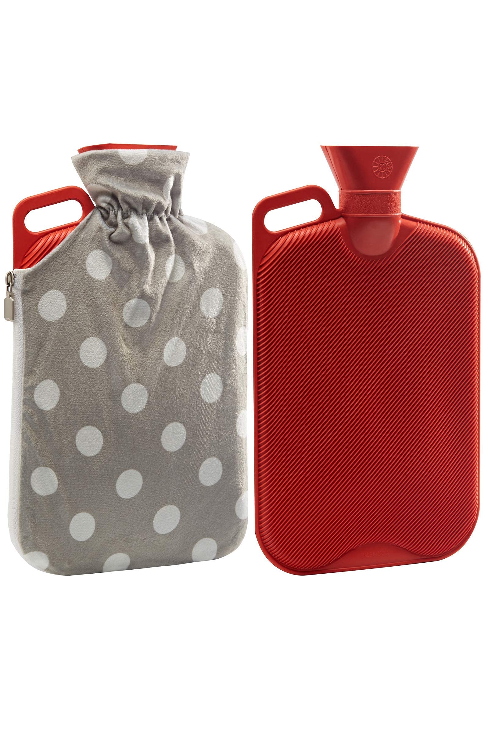 Peterpan Rubber Hot Water Bottles Set - 3 Pack Family Gift with Knit & Giant Bottle Covers - Perfect for Cold Weather Relief, Menstrual Cramps & Cozy Home Use
