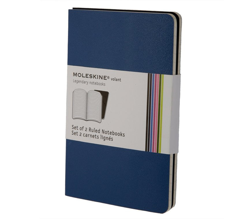 Moleskine Volant Notebook Set of 2 - Pocket Ruled Journal for Notes, Sketches & Daily Planning - Perfect for Students, Travel & Office Use